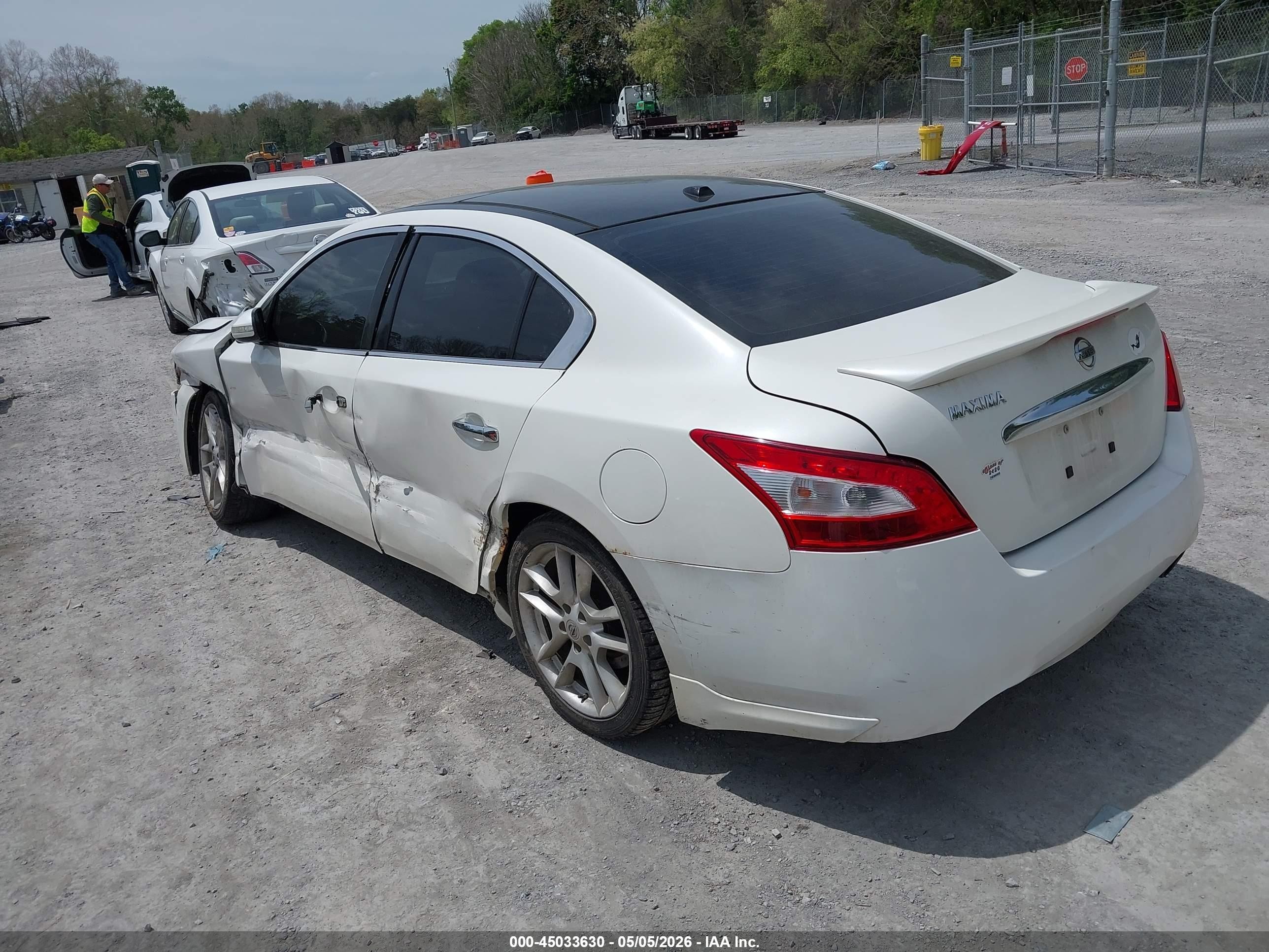 2011 Nissan Maxima 3.5 Sv White vin: 1N4AA5AP9BC862747