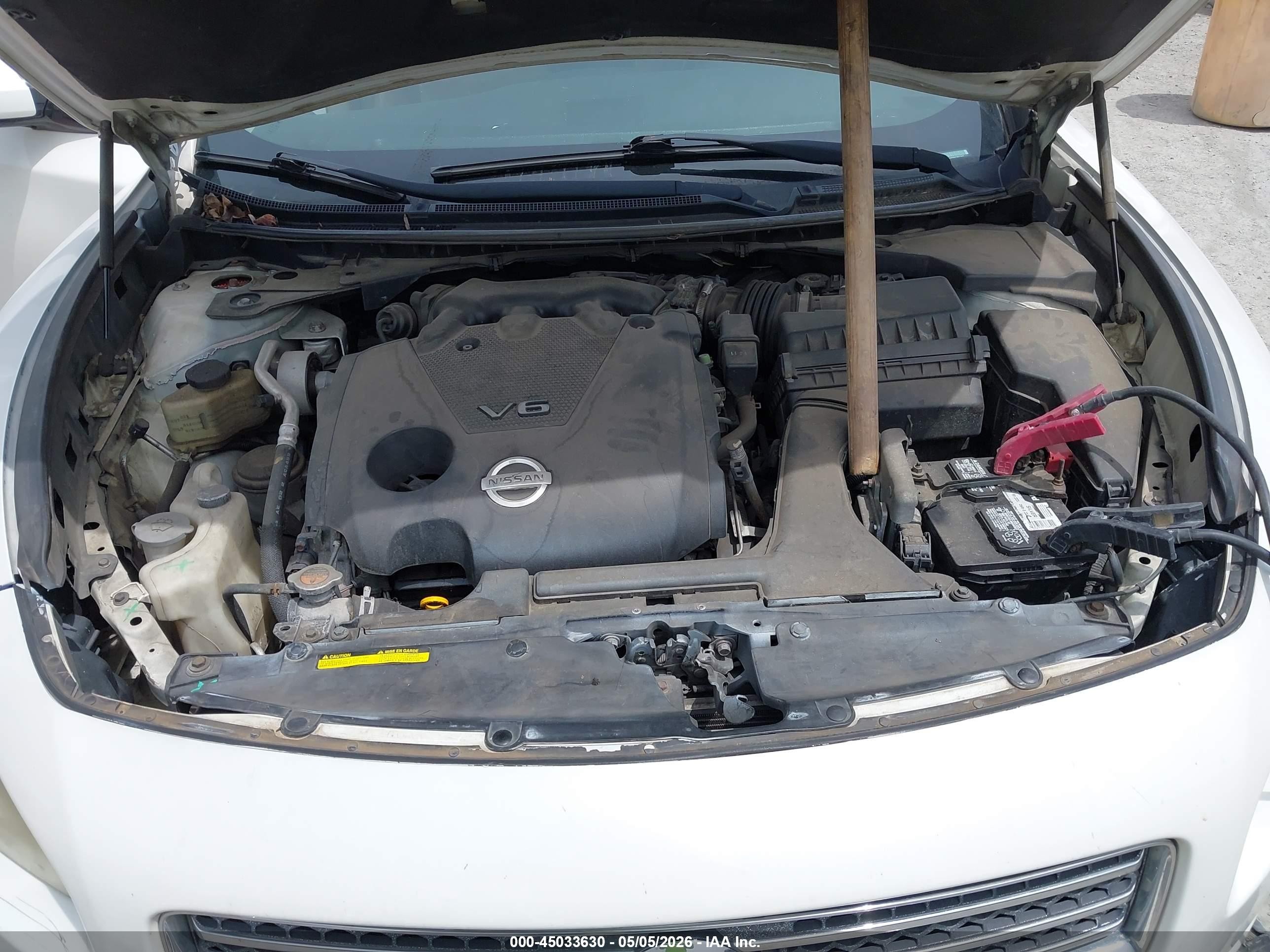 2011 Nissan Maxima 3.5 Sv White vin: 1N4AA5AP9BC862747