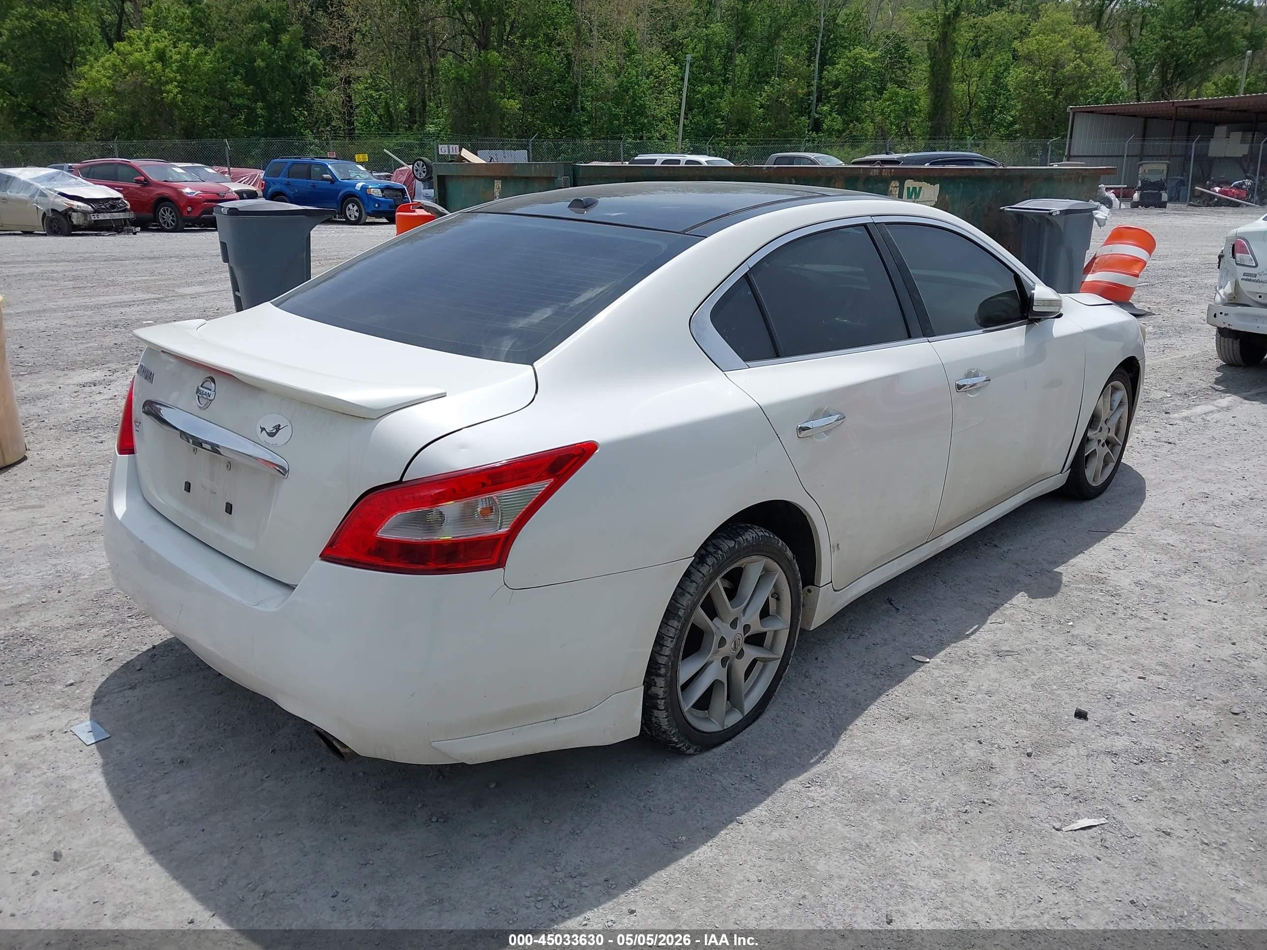 2011 Nissan Maxima 3.5 Sv White vin: 1N4AA5AP9BC862747