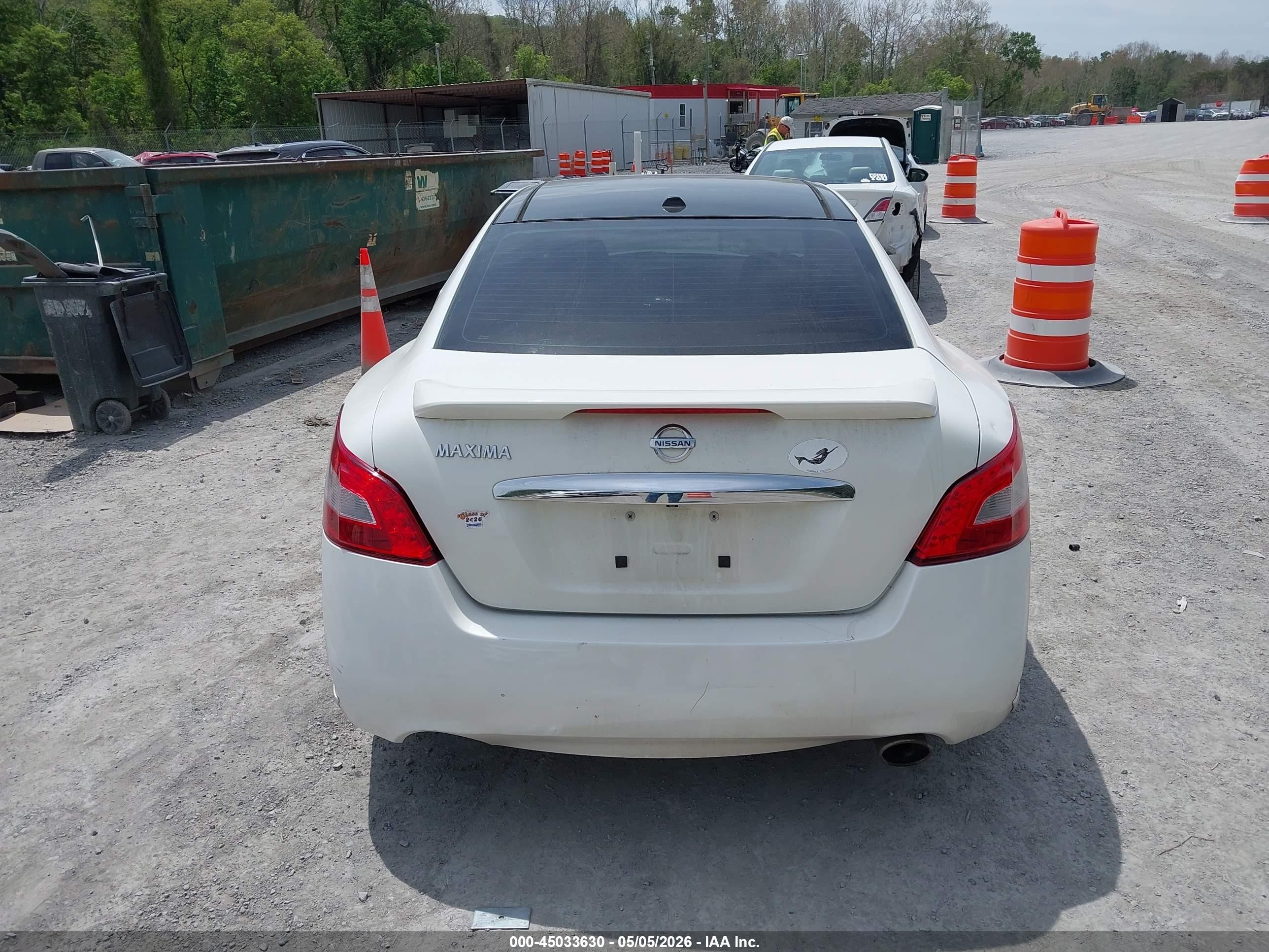2011 Nissan Maxima 3.5 Sv White vin: 1N4AA5AP9BC862747