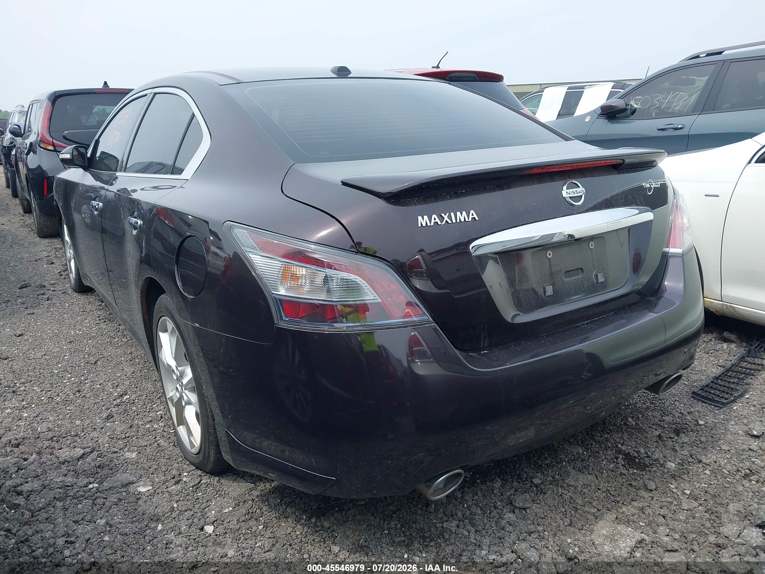 2012 Nissan Maxima 3.5 Sv Purple vin: 1N4AA5AP9CC800198