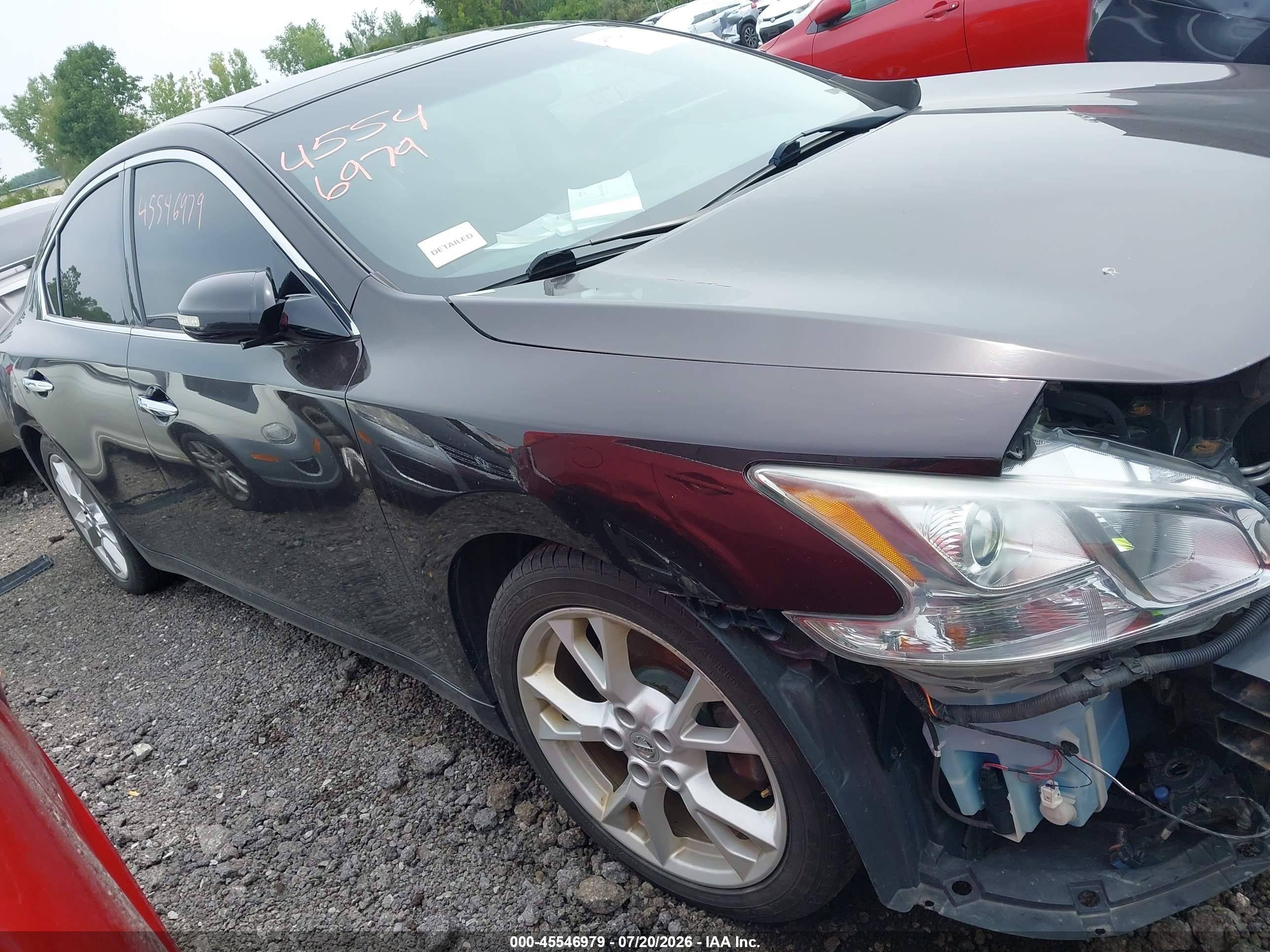 2012 Nissan Maxima 3.5 Sv Purple vin: 1N4AA5AP9CC800198
