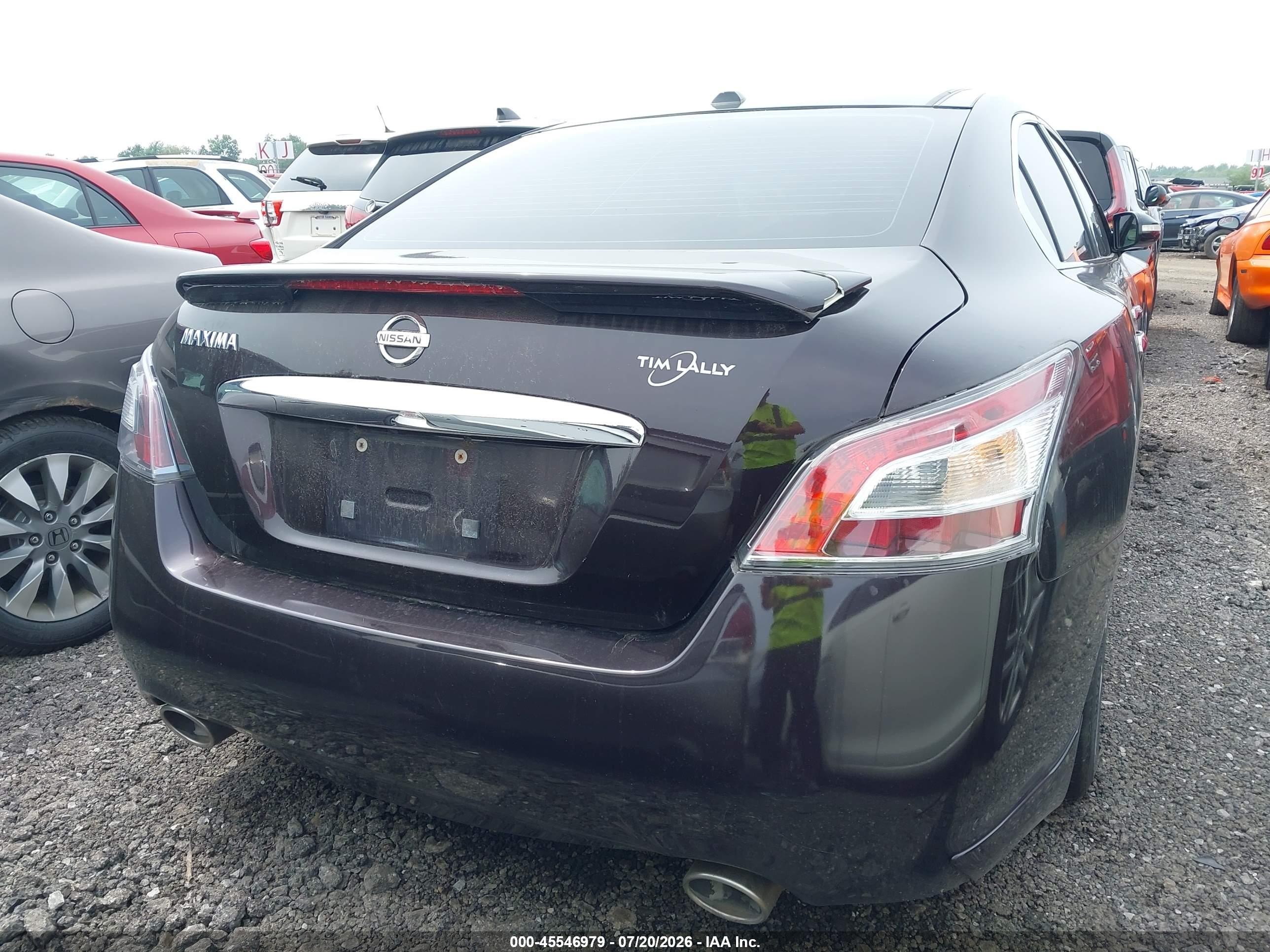 2012 Nissan Maxima 3.5 Sv Purple vin: 1N4AA5AP9CC800198