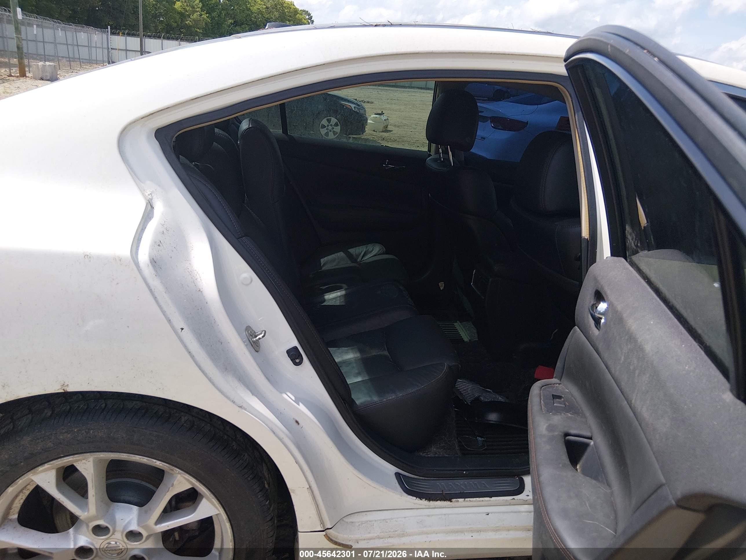 2012 Nissan Maxima 3.5 Sv White vin: 1N4AA5AP9CC822847