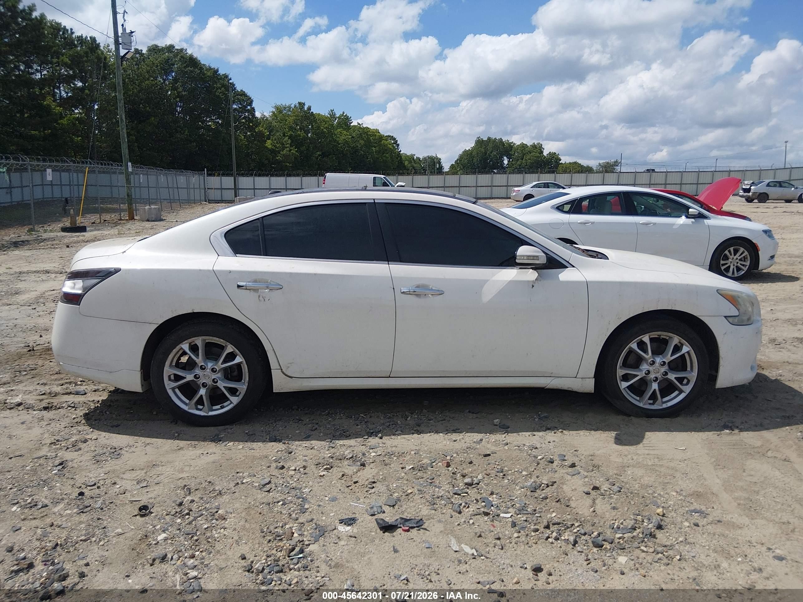 2012 Nissan Maxima 3.5 Sv White vin: 1N4AA5AP9CC822847