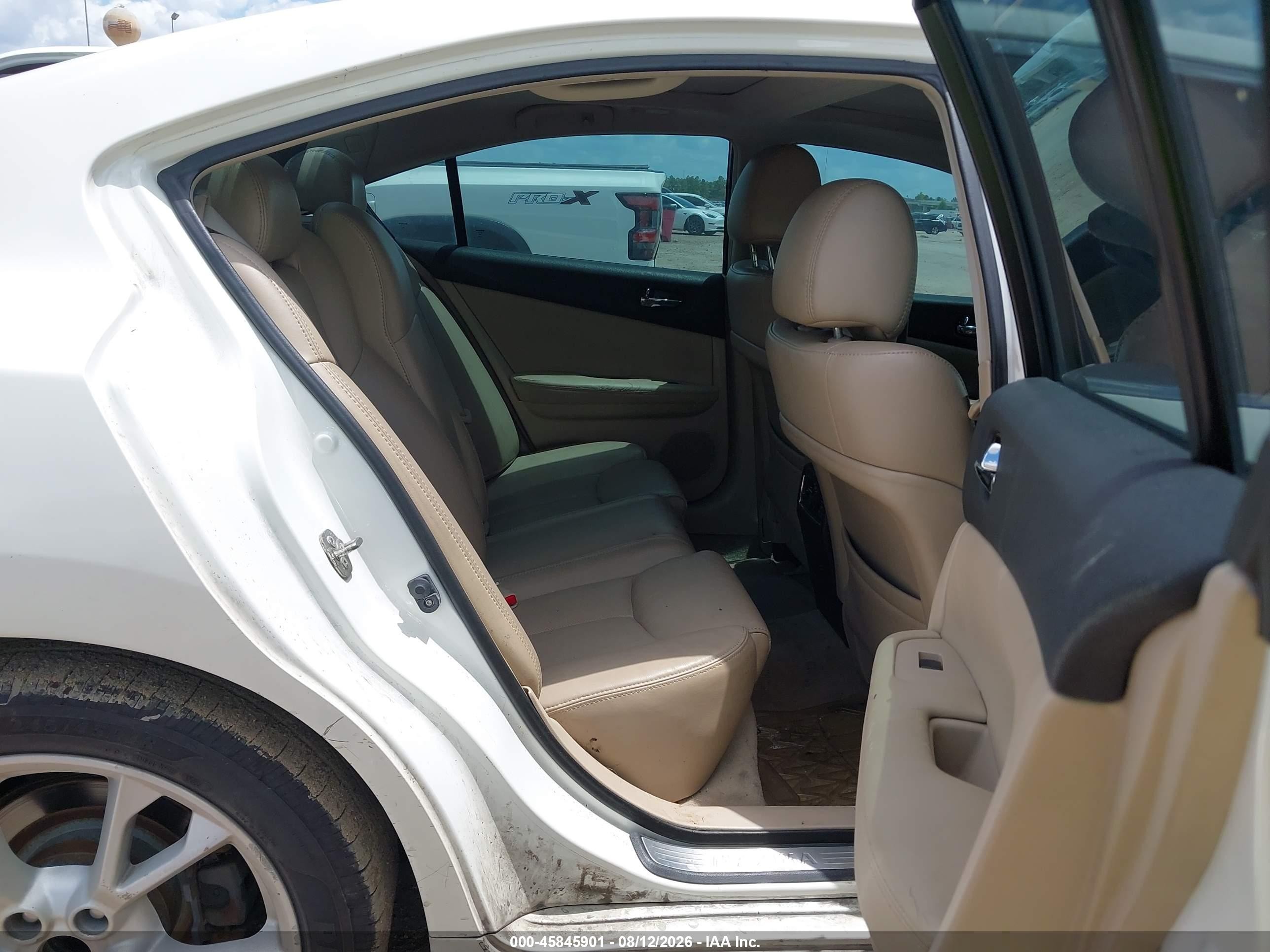 2012 Nissan Maxima 3.5 Sv White vin: 1N4AA5AP9CC853127