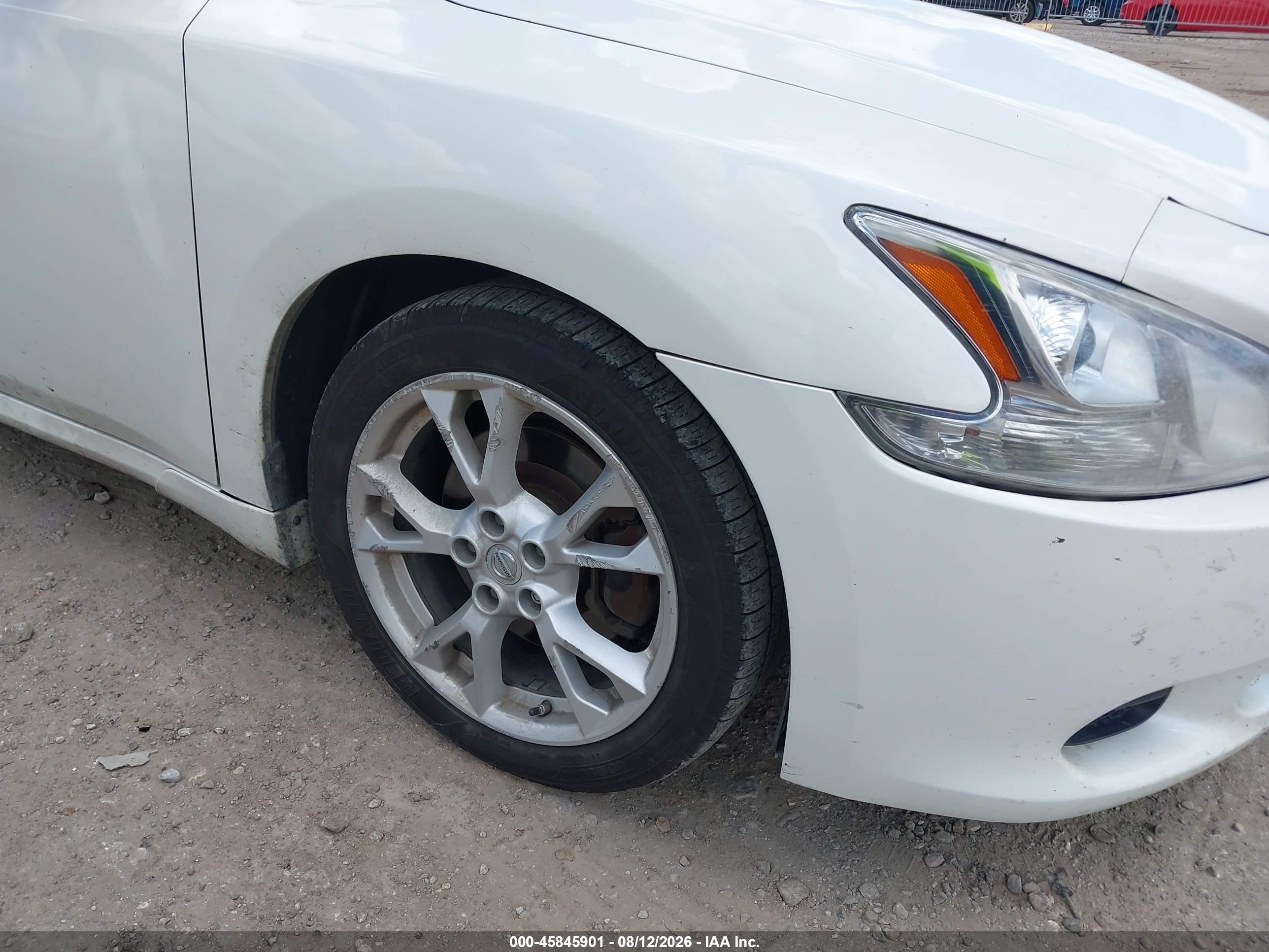 2012 Nissan Maxima 3.5 Sv White vin: 1N4AA5AP9CC853127