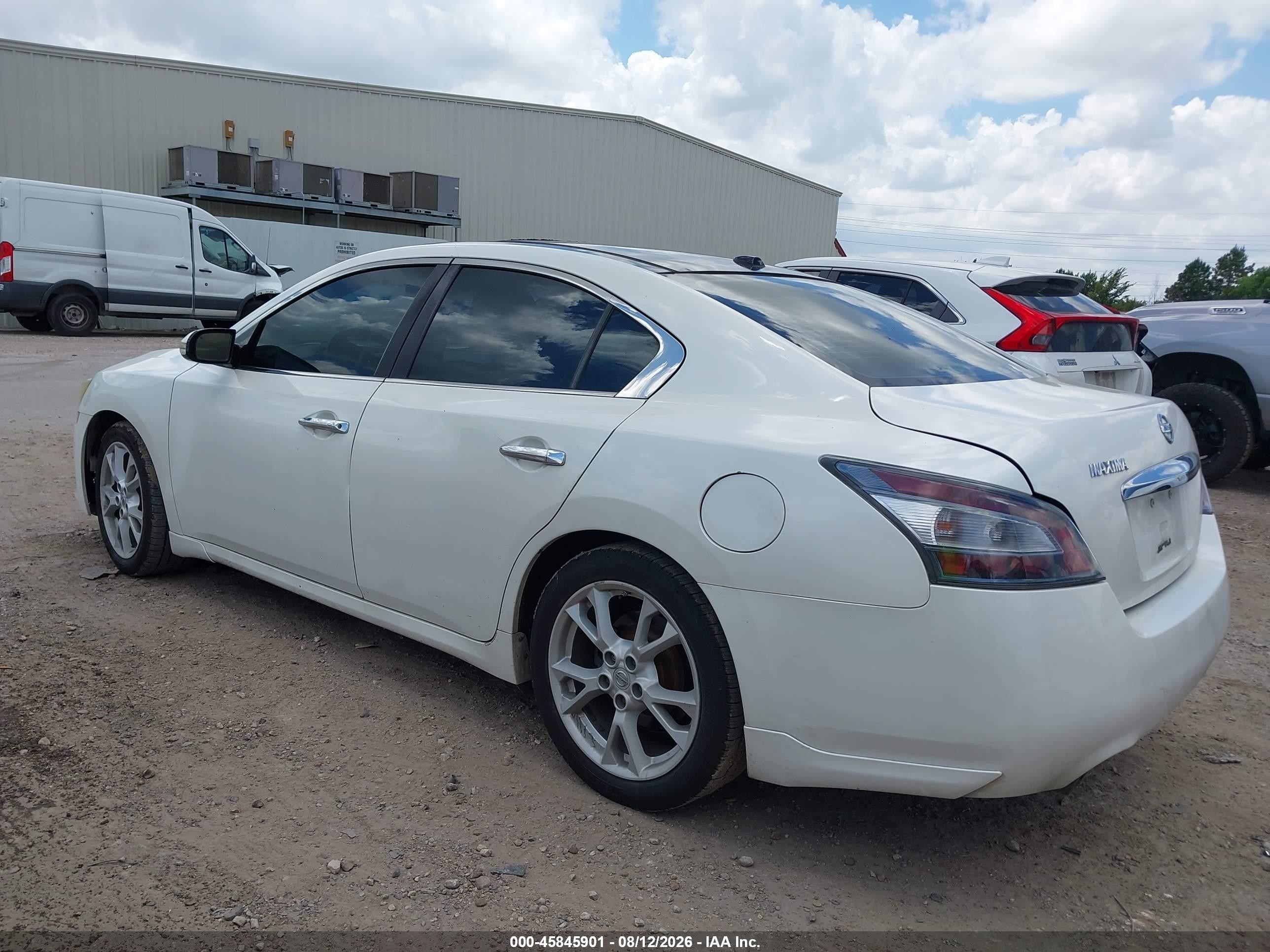 2012 Nissan Maxima 3.5 Sv White vin: 1N4AA5AP9CC853127