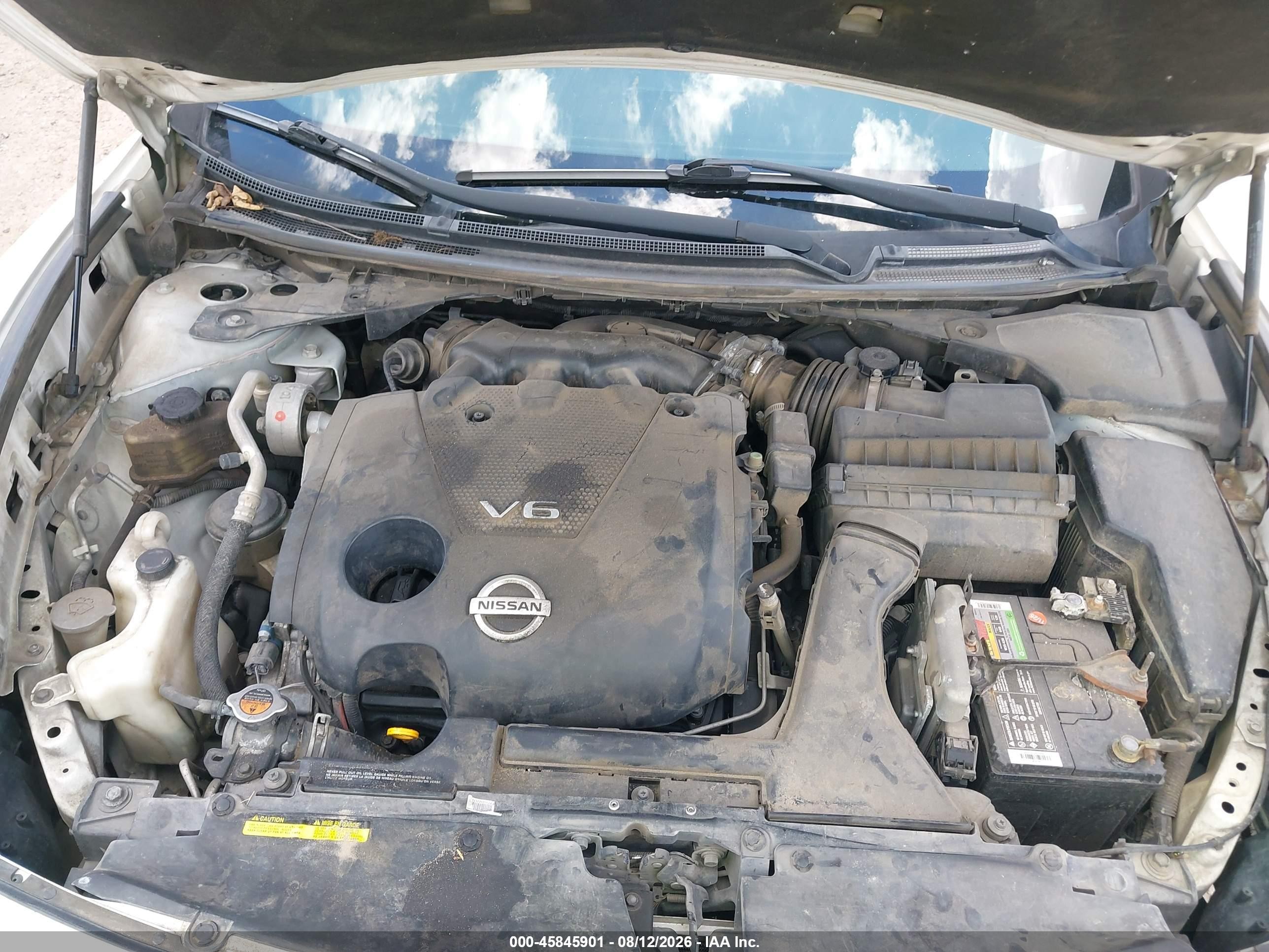 2012 Nissan Maxima 3.5 Sv White vin: 1N4AA5AP9CC853127
