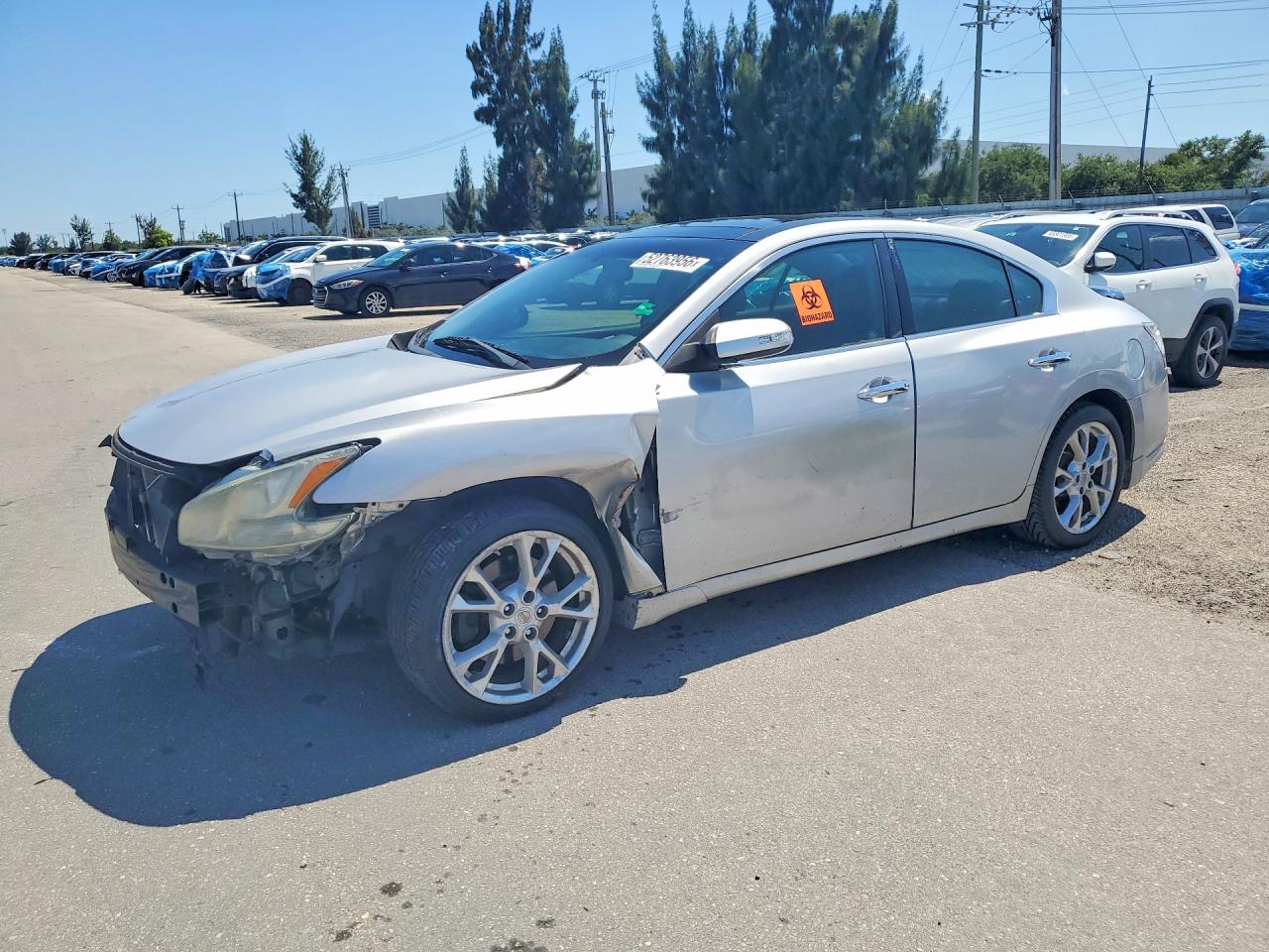 2012 Nissan Maxima 3.5 S Silver vin: 1N4AA5AP9CC853645