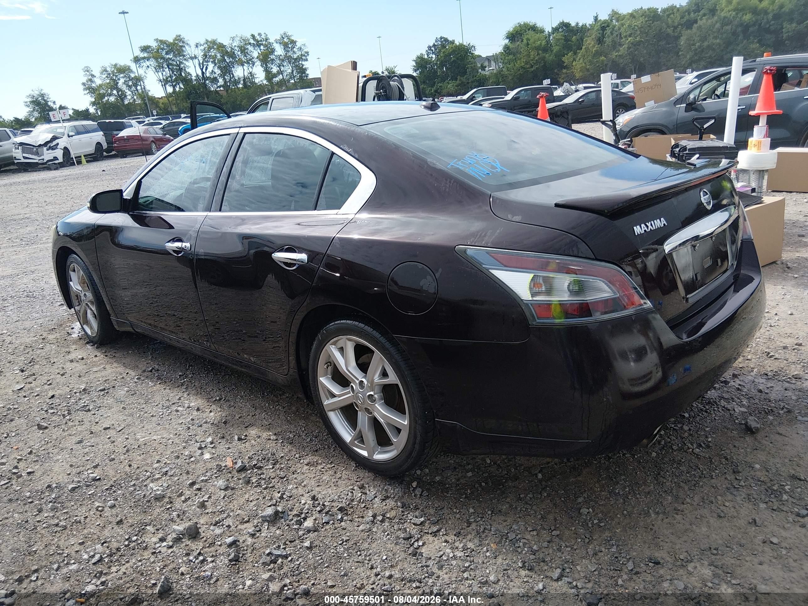2012 Nissan Maxima 3.5 Sv Black vin: 1N4AA5AP9CC869036