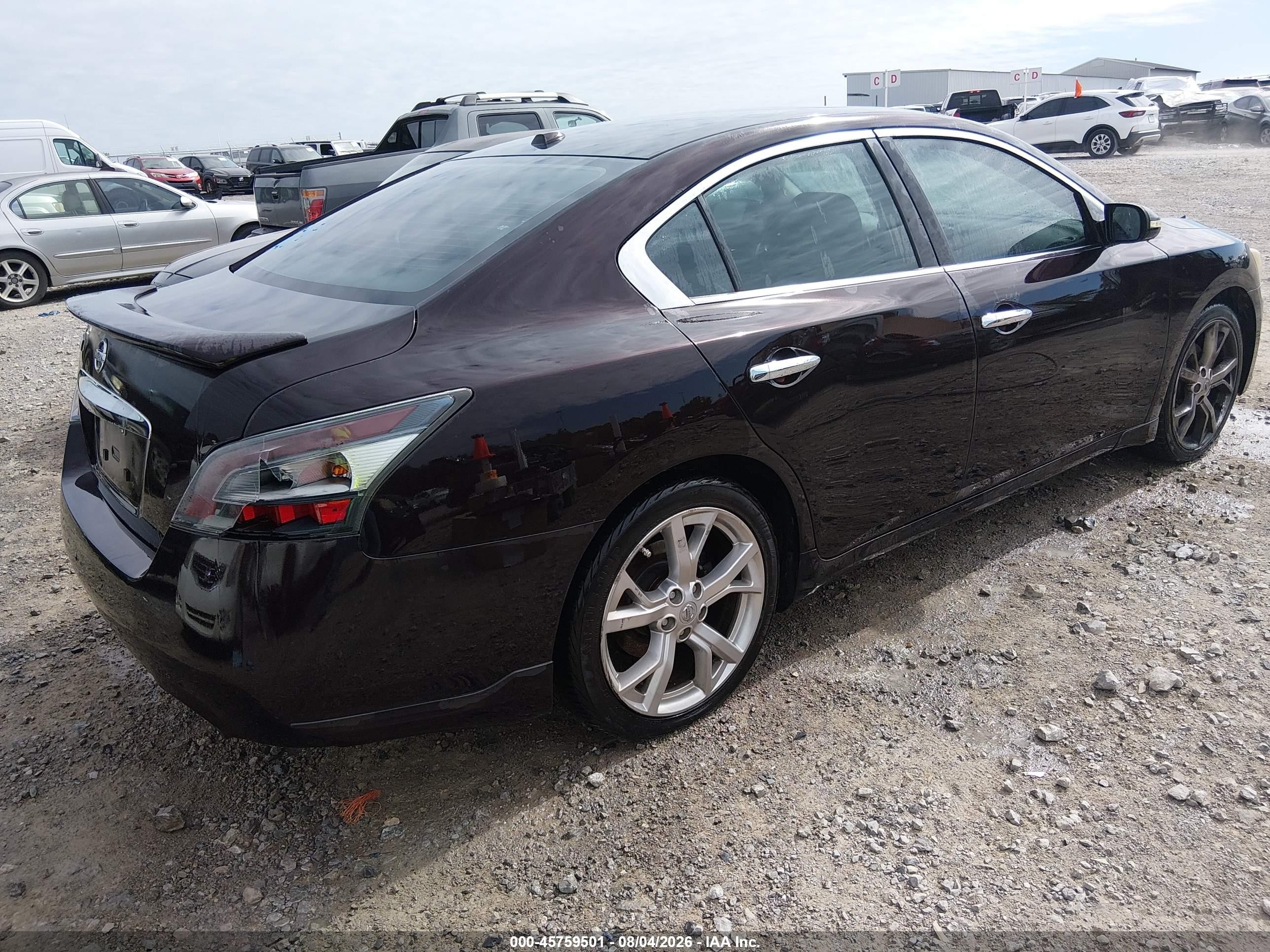 2012 Nissan Maxima 3.5 Sv Black vin: 1N4AA5AP9CC869036