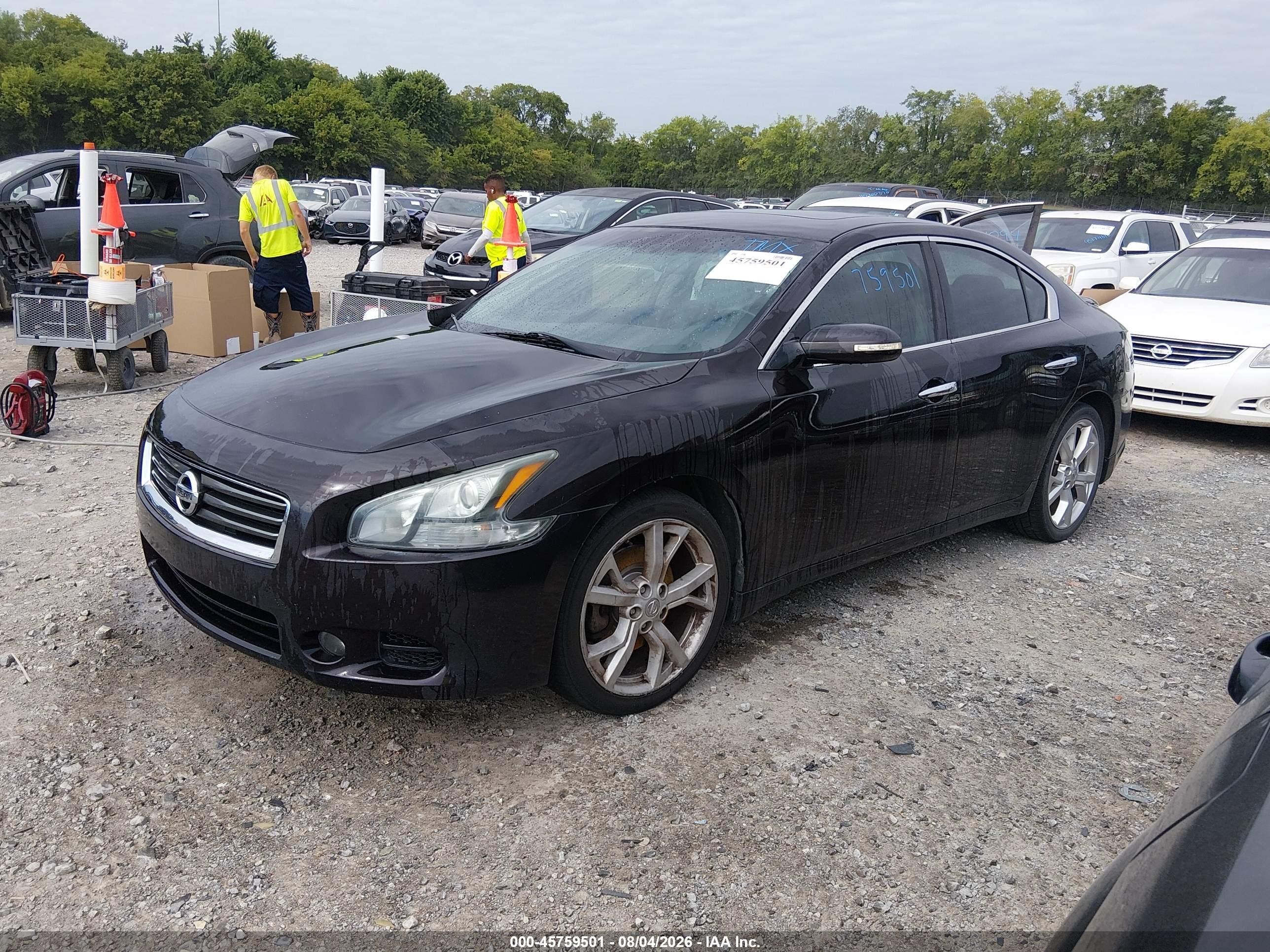 2012 Nissan Maxima 3.5 Sv Black vin: 1N4AA5AP9CC869036
