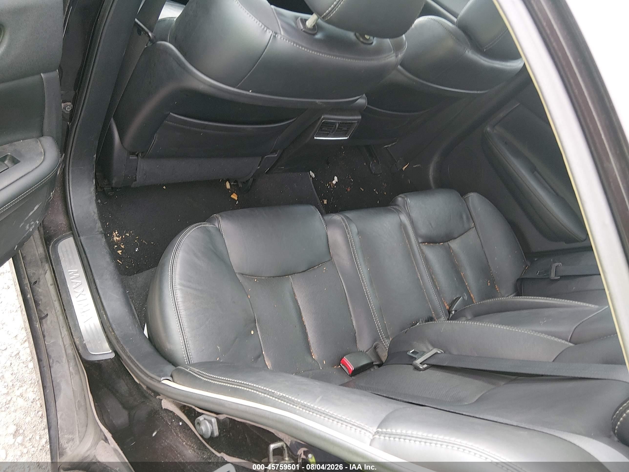 2012 Nissan Maxima 3.5 Sv Black vin: 1N4AA5AP9CC869036
