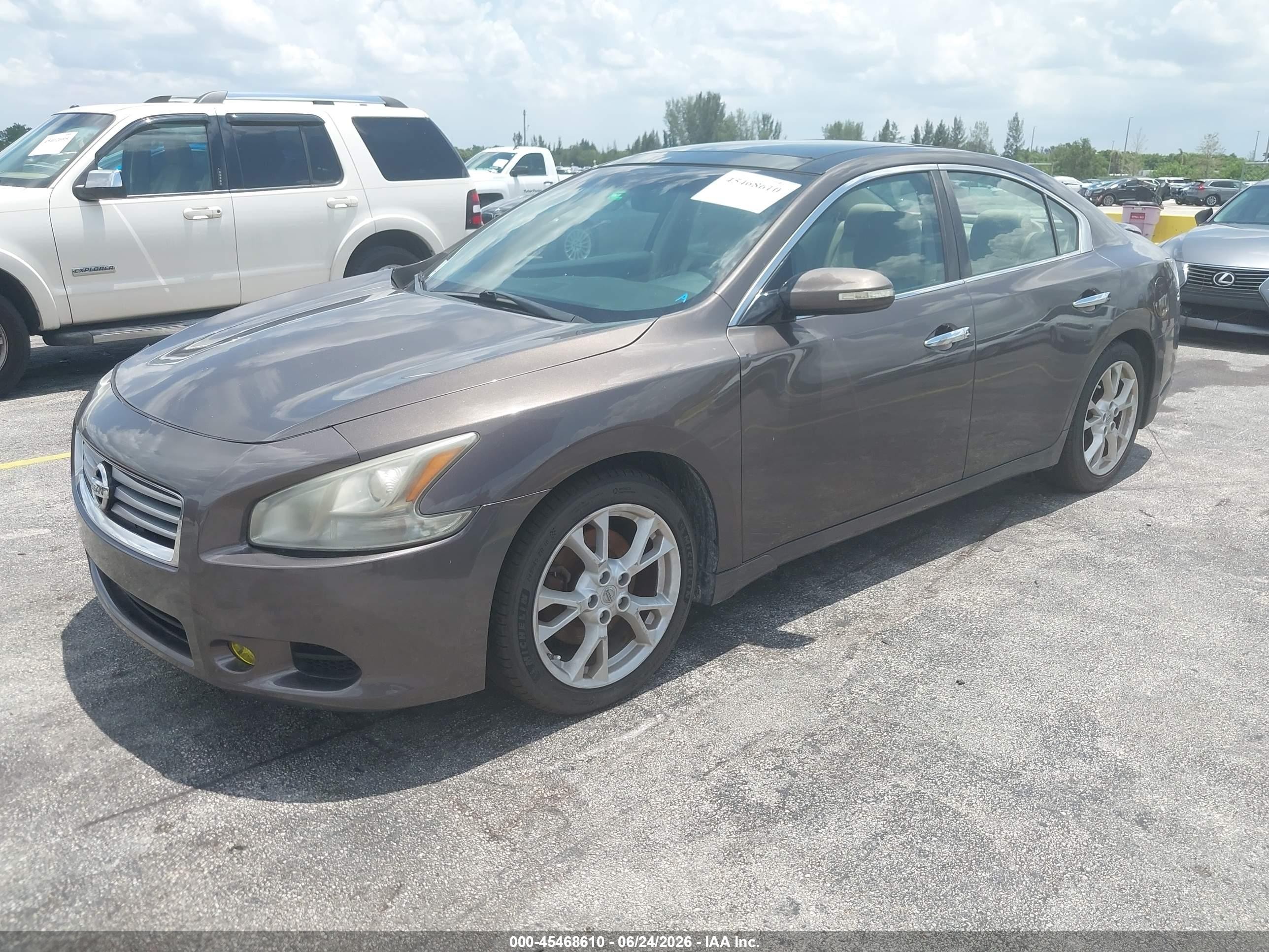 2012 Nissan Maxima 3.5 Sv Brown vin: 1N4AA5AP9CC869974