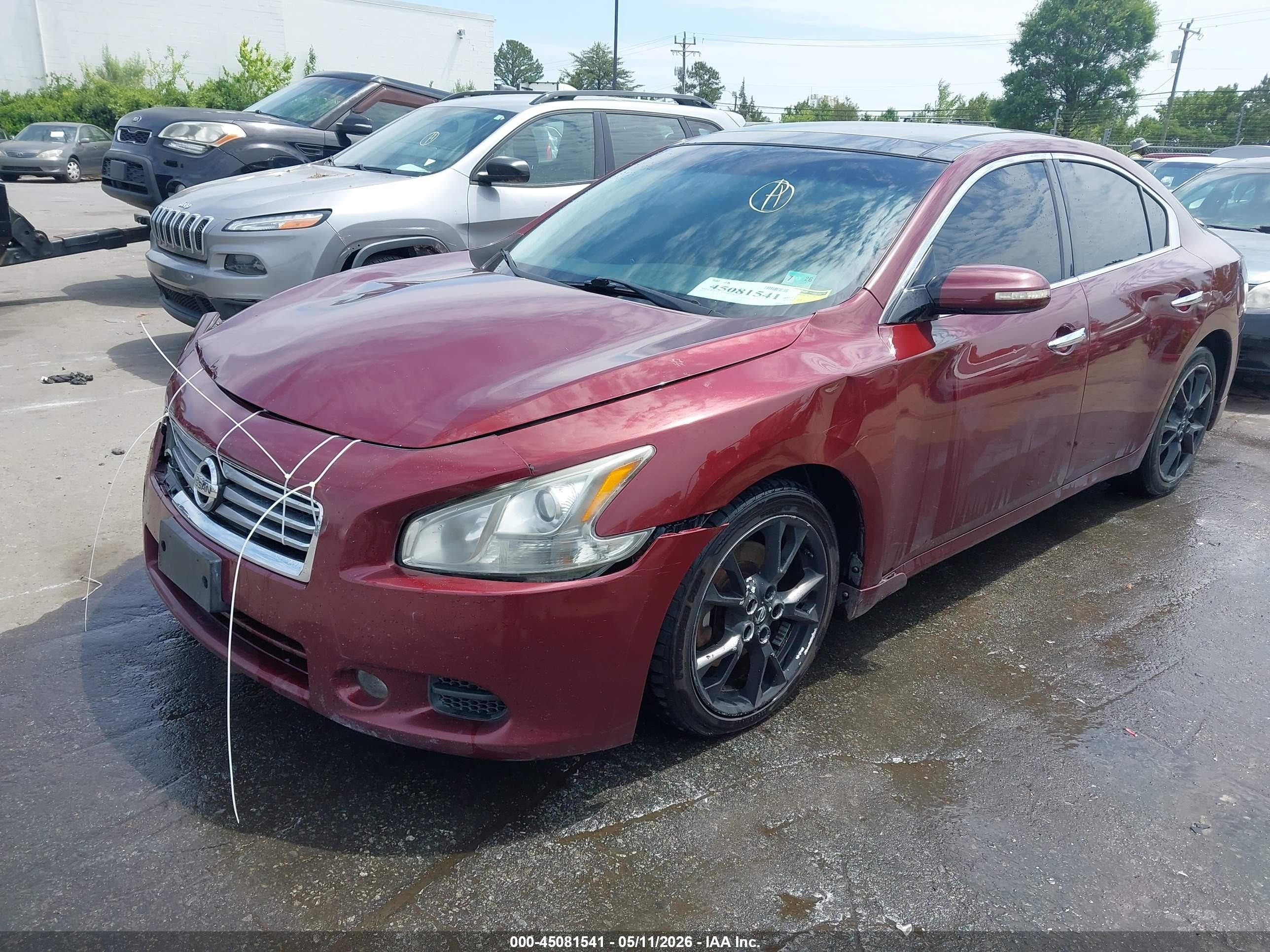2013 Nissan Maxima 3.5 Sv Maroon vin: 1N4AA5AP9DC803295