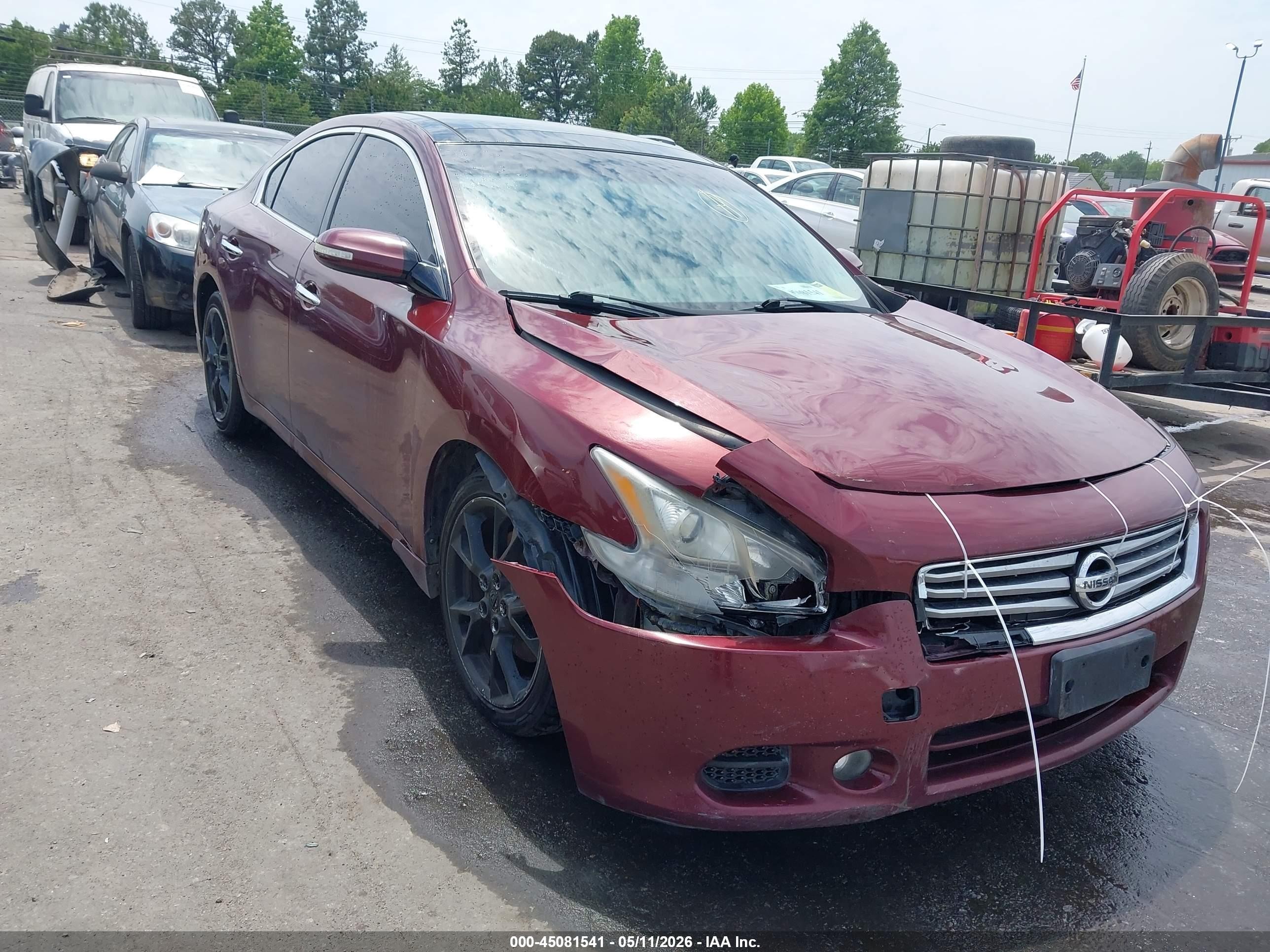 2013 Nissan Maxima 3.5 Sv Maroon vin: 1N4AA5AP9DC803295