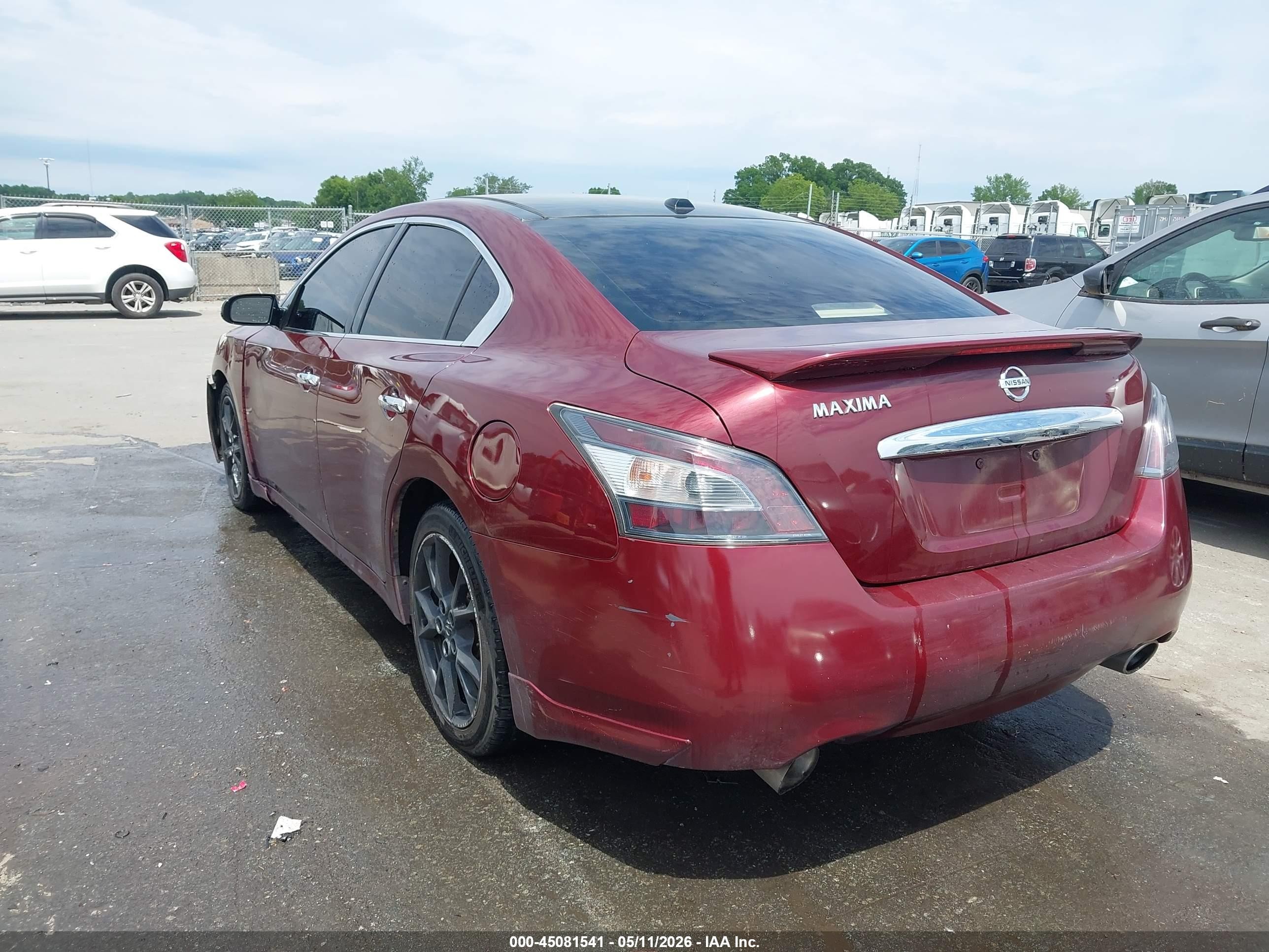 2013 Nissan Maxima 3.5 Sv Maroon vin: 1N4AA5AP9DC803295