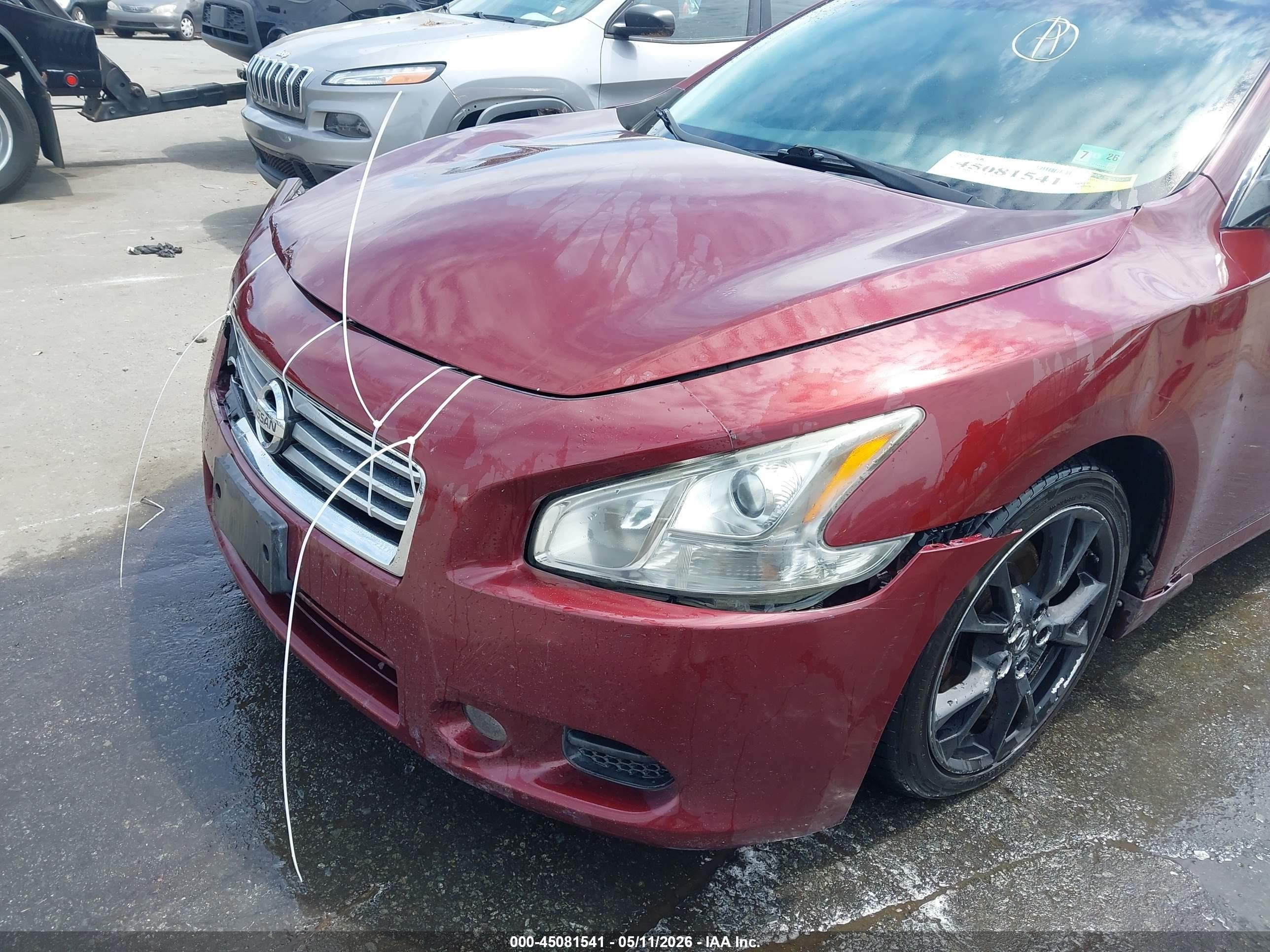 2013 Nissan Maxima 3.5 Sv Maroon vin: 1N4AA5AP9DC803295