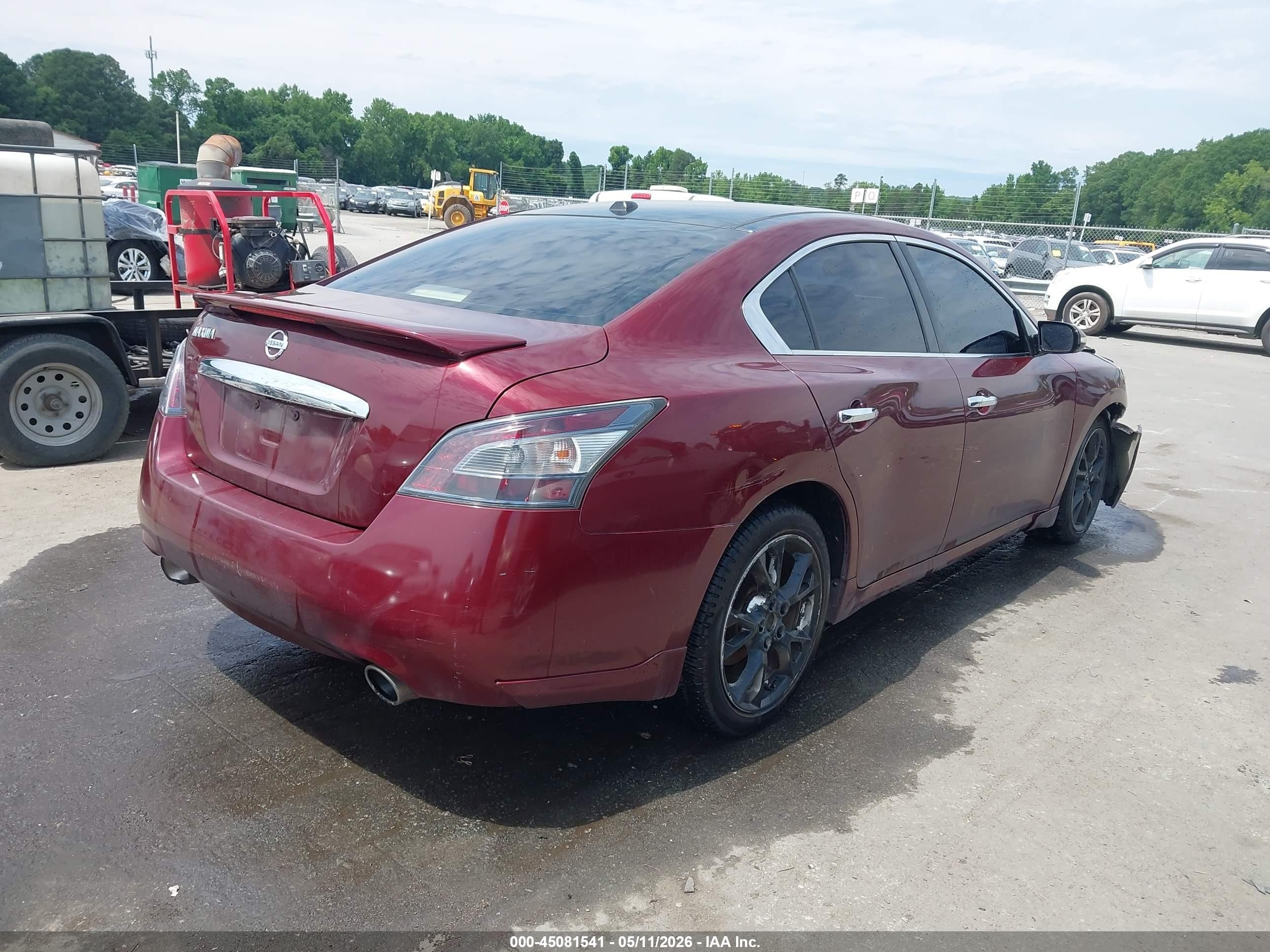 2013 Nissan Maxima 3.5 Sv Maroon vin: 1N4AA5AP9DC803295