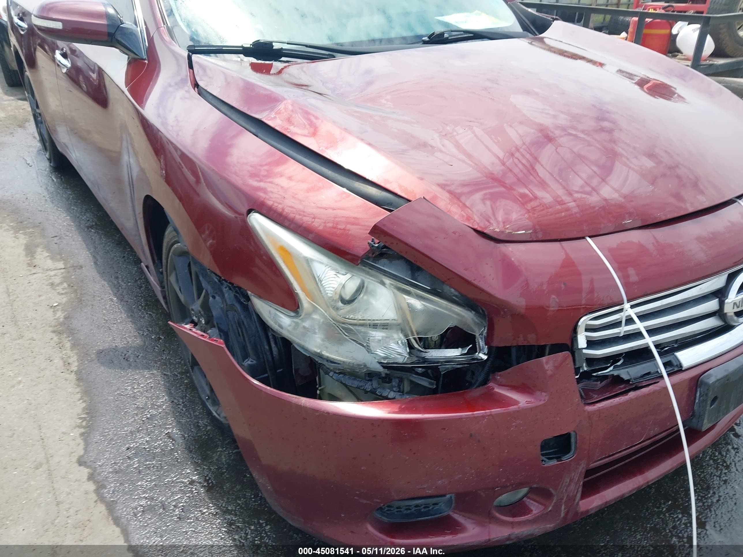 2013 Nissan Maxima 3.5 Sv Maroon vin: 1N4AA5AP9DC803295