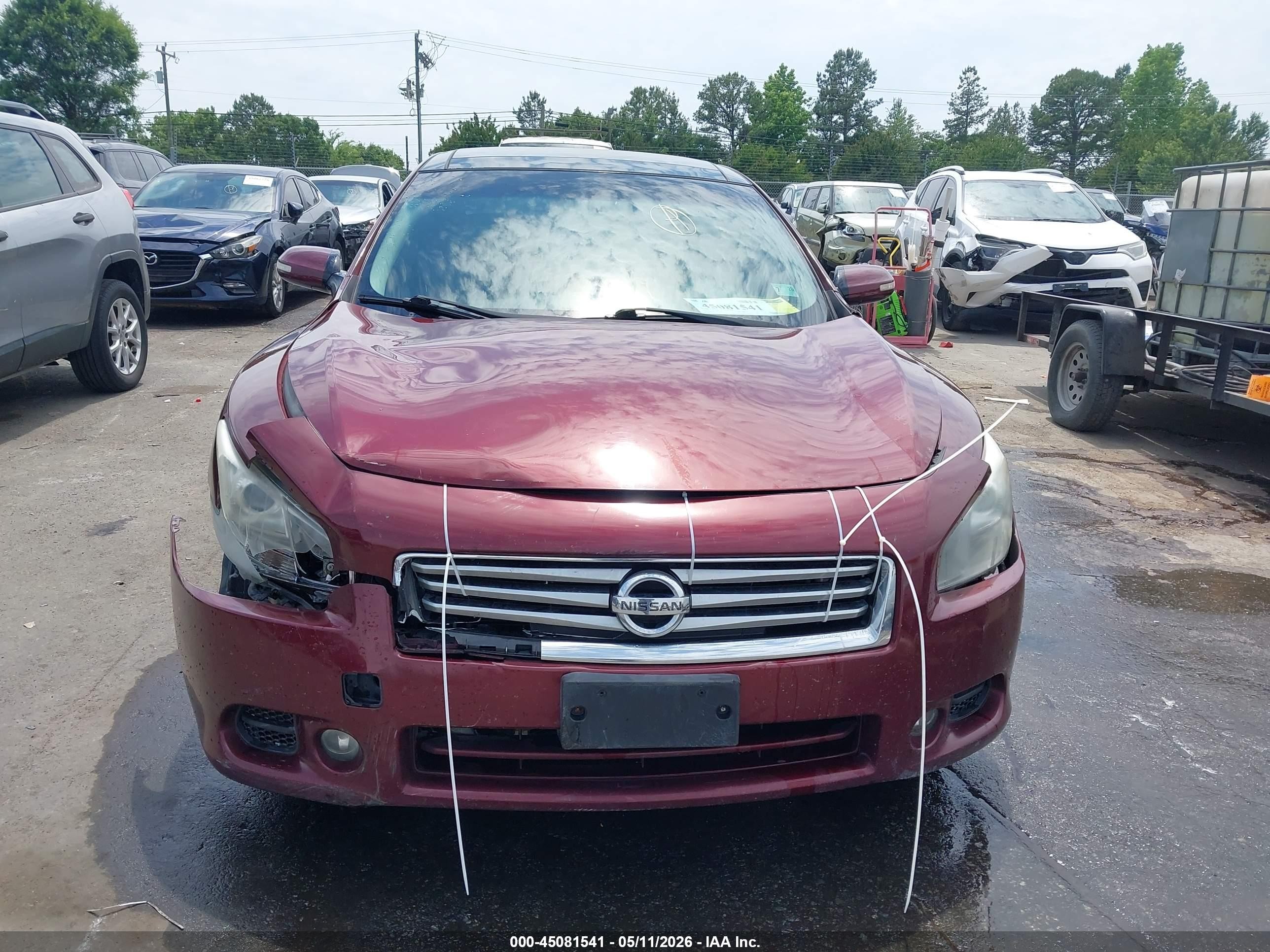 2013 Nissan Maxima 3.5 Sv Maroon vin: 1N4AA5AP9DC803295