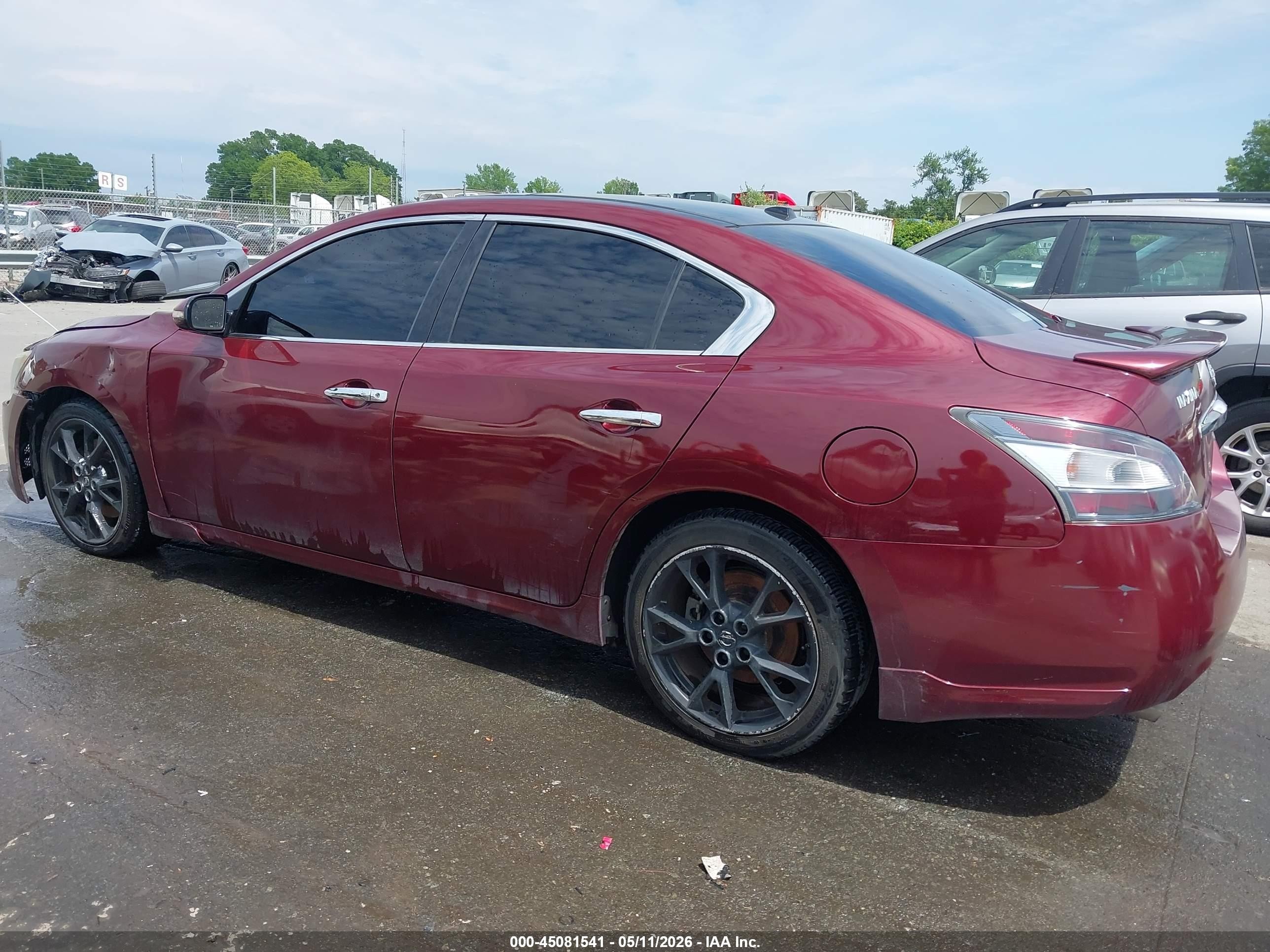 2013 Nissan Maxima 3.5 Sv Maroon vin: 1N4AA5AP9DC803295