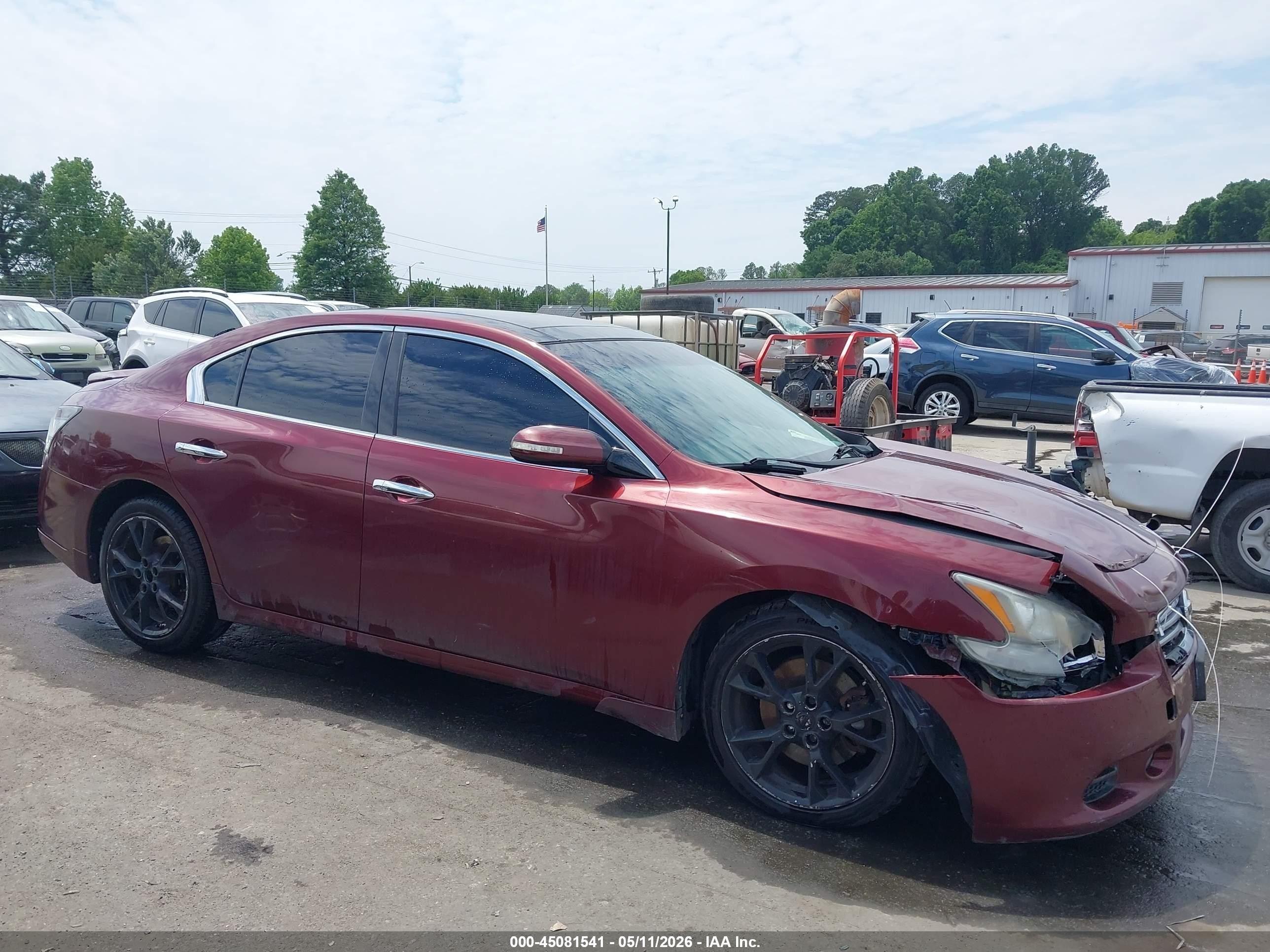 2013 Nissan Maxima 3.5 Sv Maroon vin: 1N4AA5AP9DC803295