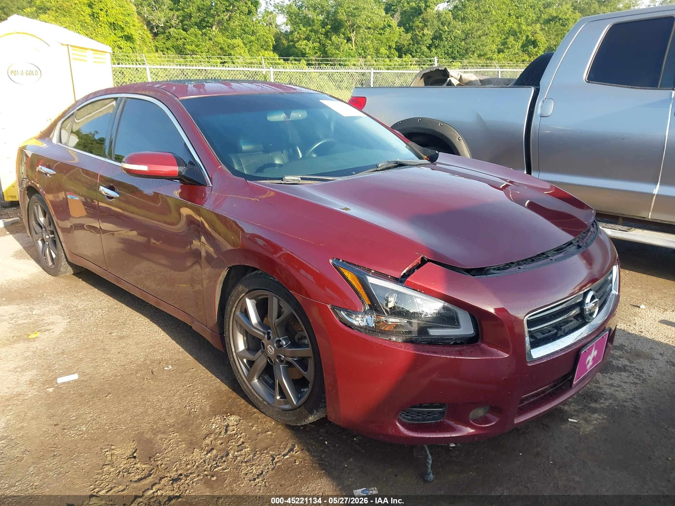 2013 Nissan Maxima 3.5 Sv Red vin: 1N4AA5AP9DC809873