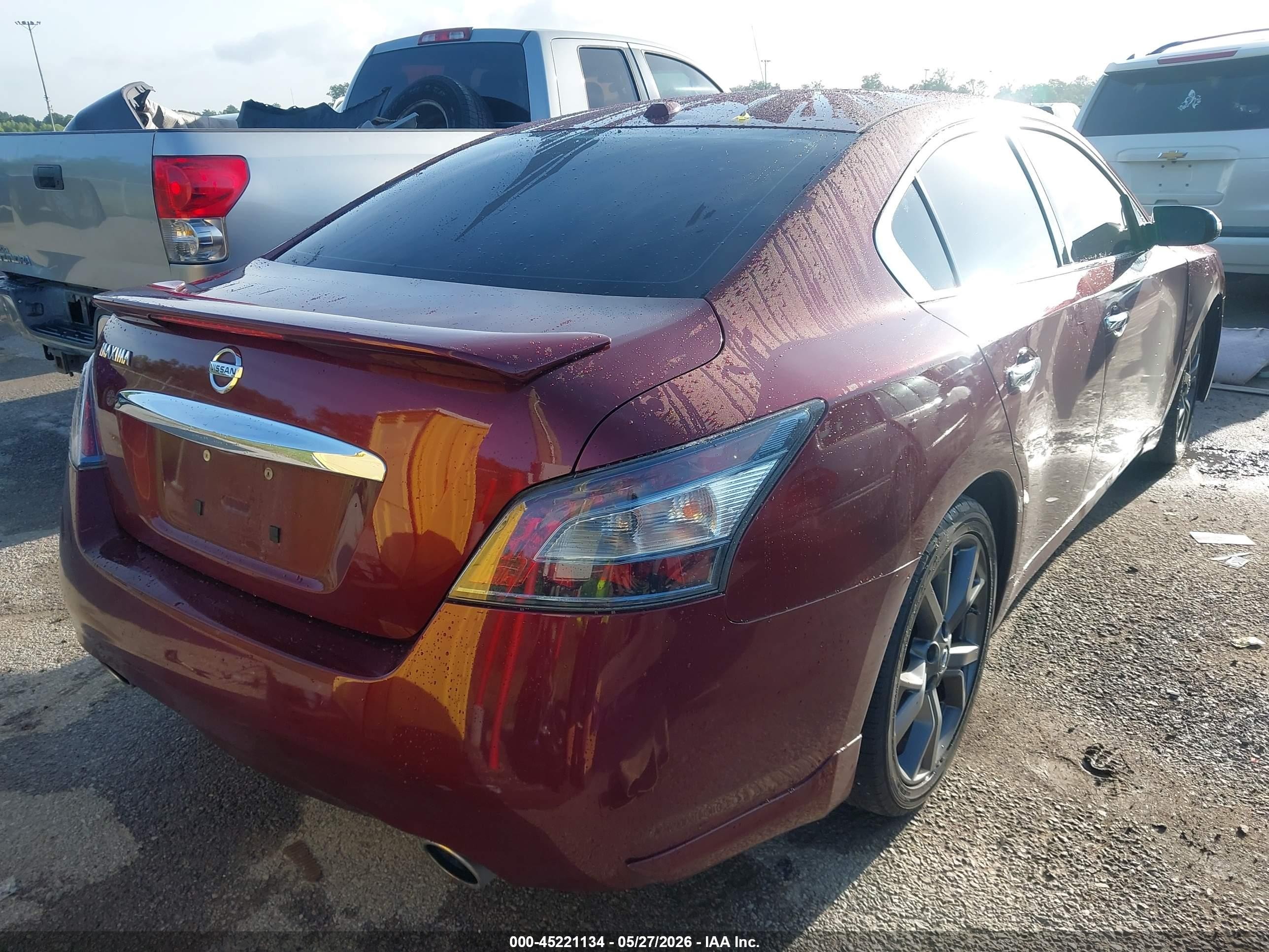 2013 Nissan Maxima 3.5 Sv Red vin: 1N4AA5AP9DC809873