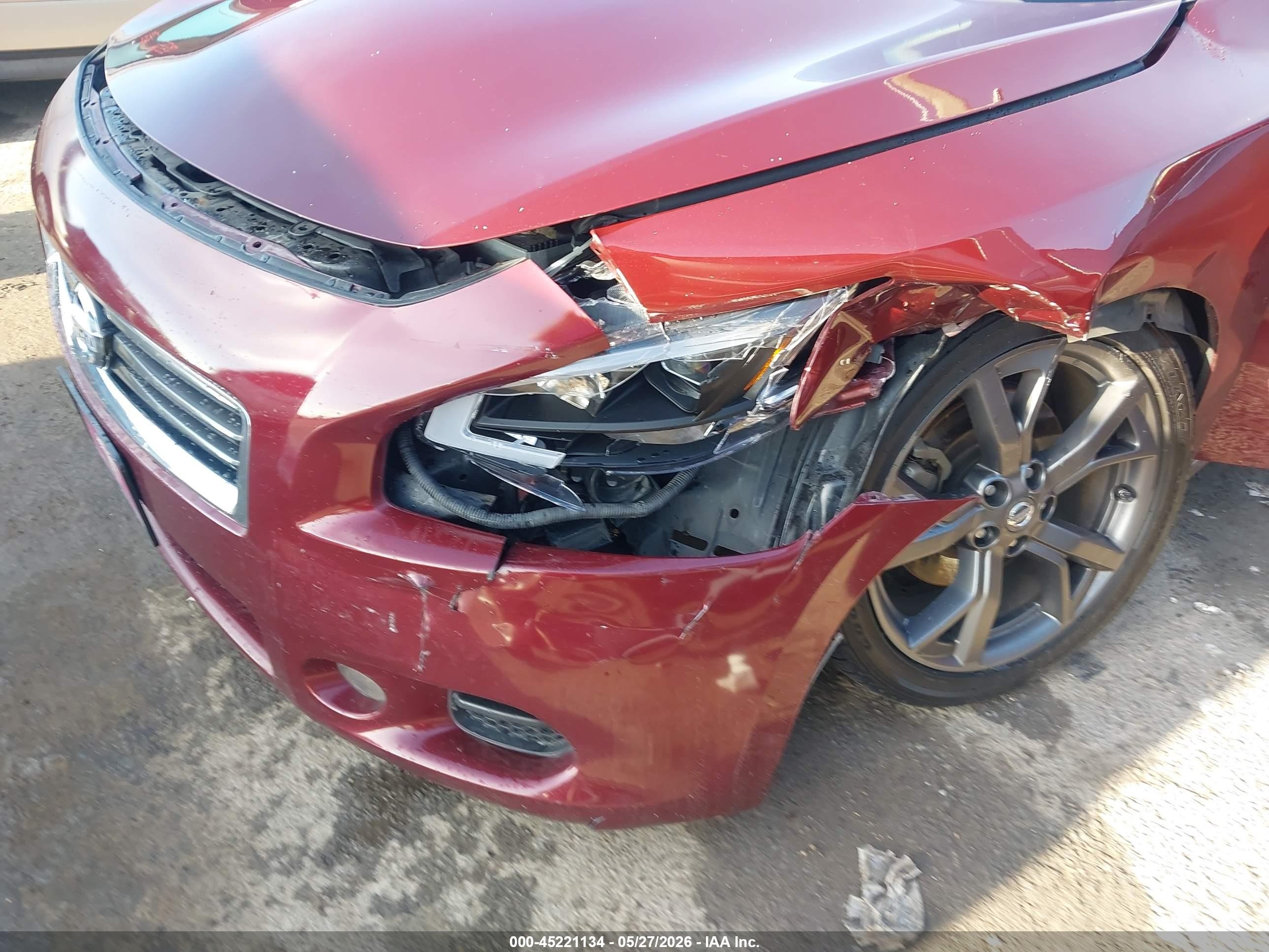 2013 Nissan Maxima 3.5 Sv Red vin: 1N4AA5AP9DC809873