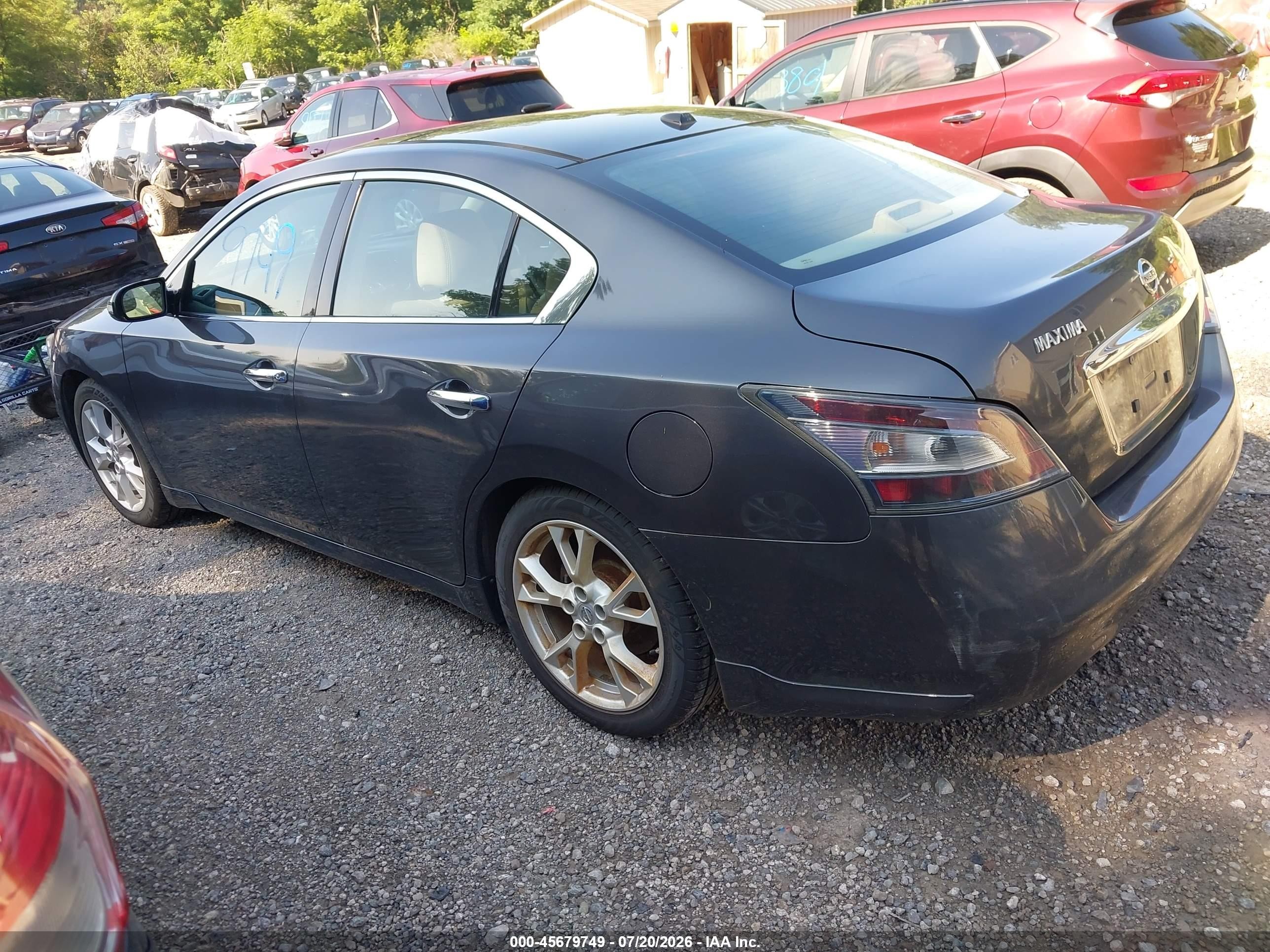 2013 Nissan Maxima 3.5 Sv Gray vin: 1N4AA5AP9DC817844