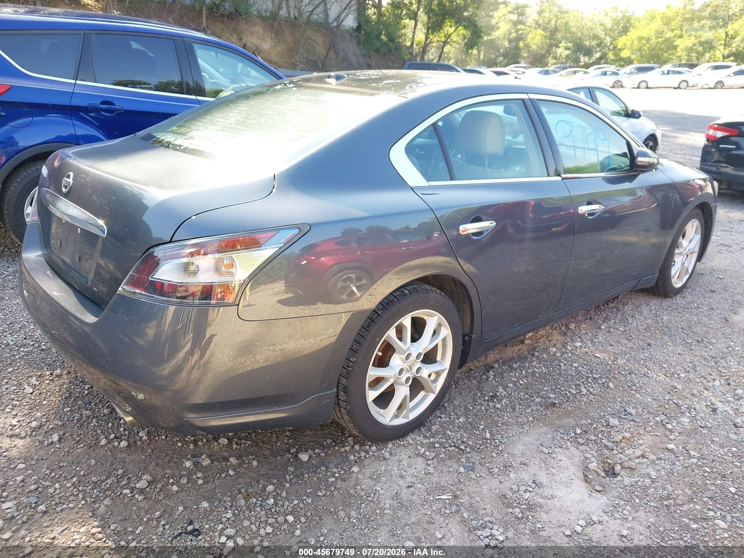 2013 Nissan Maxima 3.5 Sv Gray vin: 1N4AA5AP9DC817844
