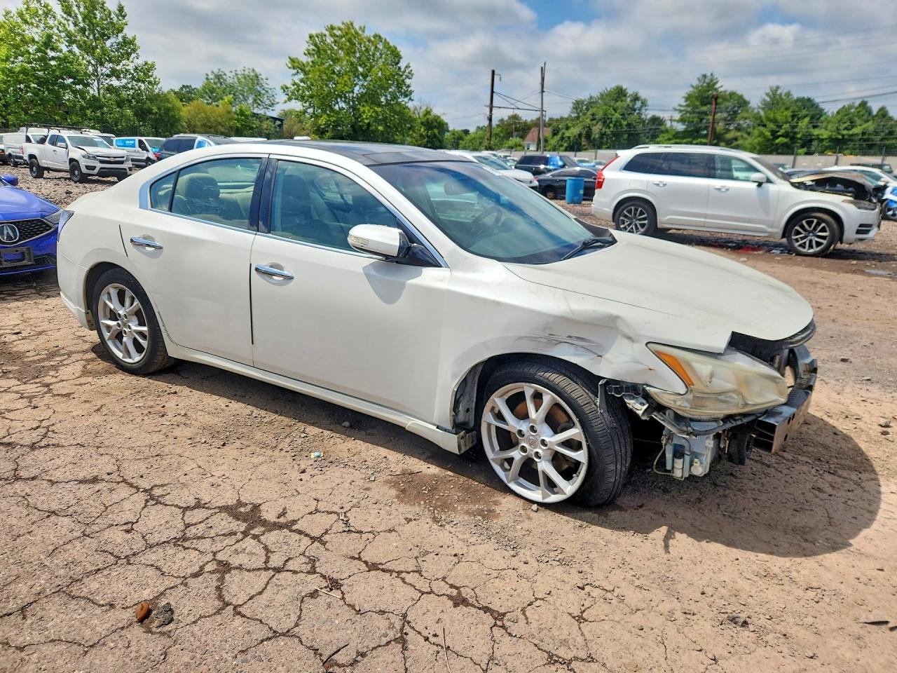 2013 Nissan Maxima 3.5 S White vin: 1N4AA5AP9DC819352