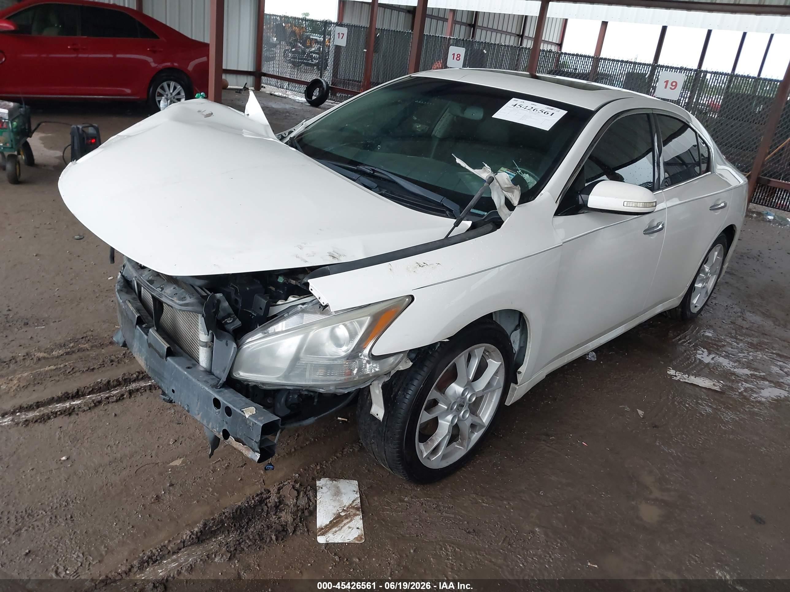 2013 Nissan Maxima 3.5 Sv White vin: 1N4AA5AP9DC821926