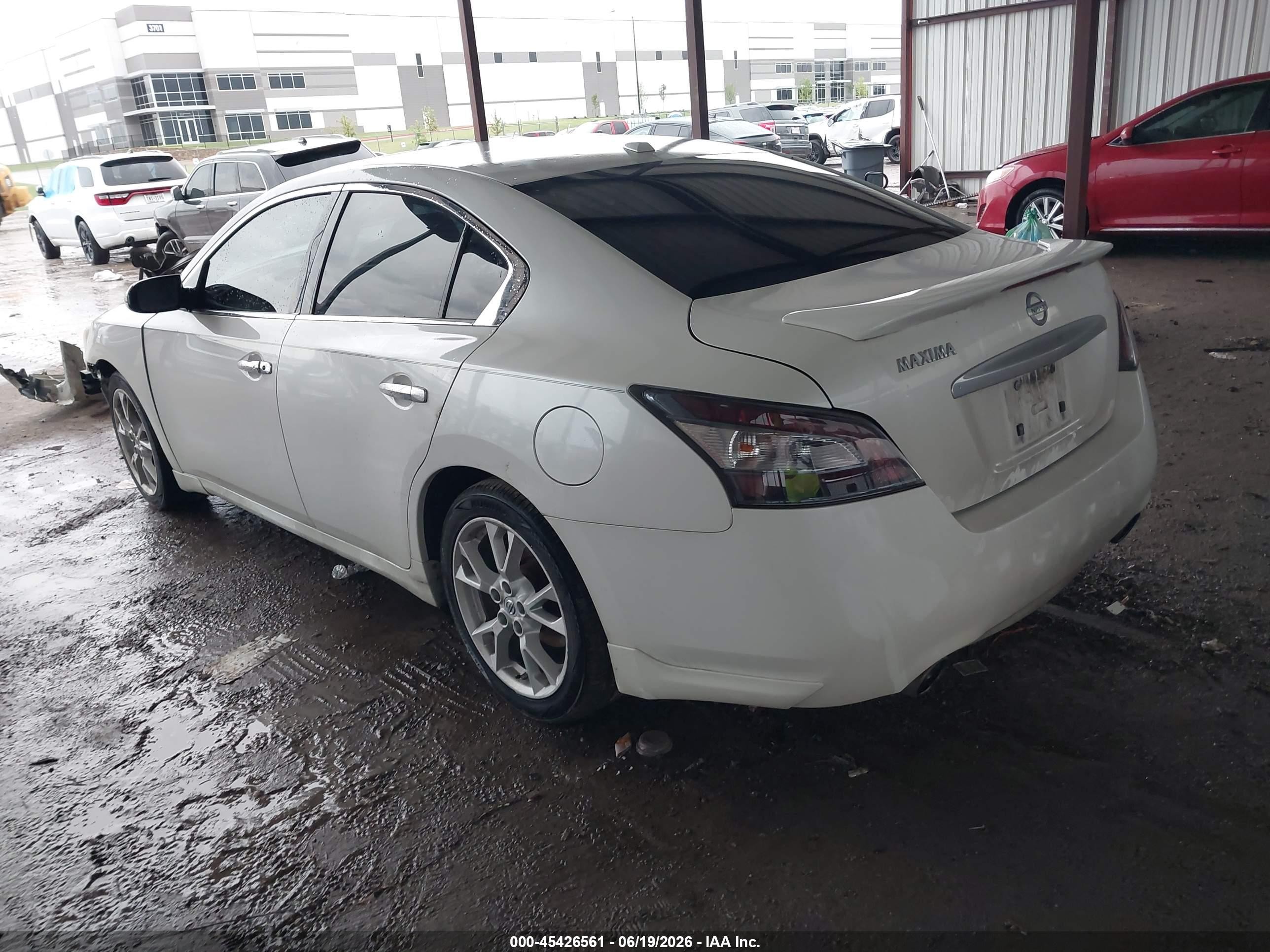 2013 Nissan Maxima 3.5 Sv White vin: 1N4AA5AP9DC821926