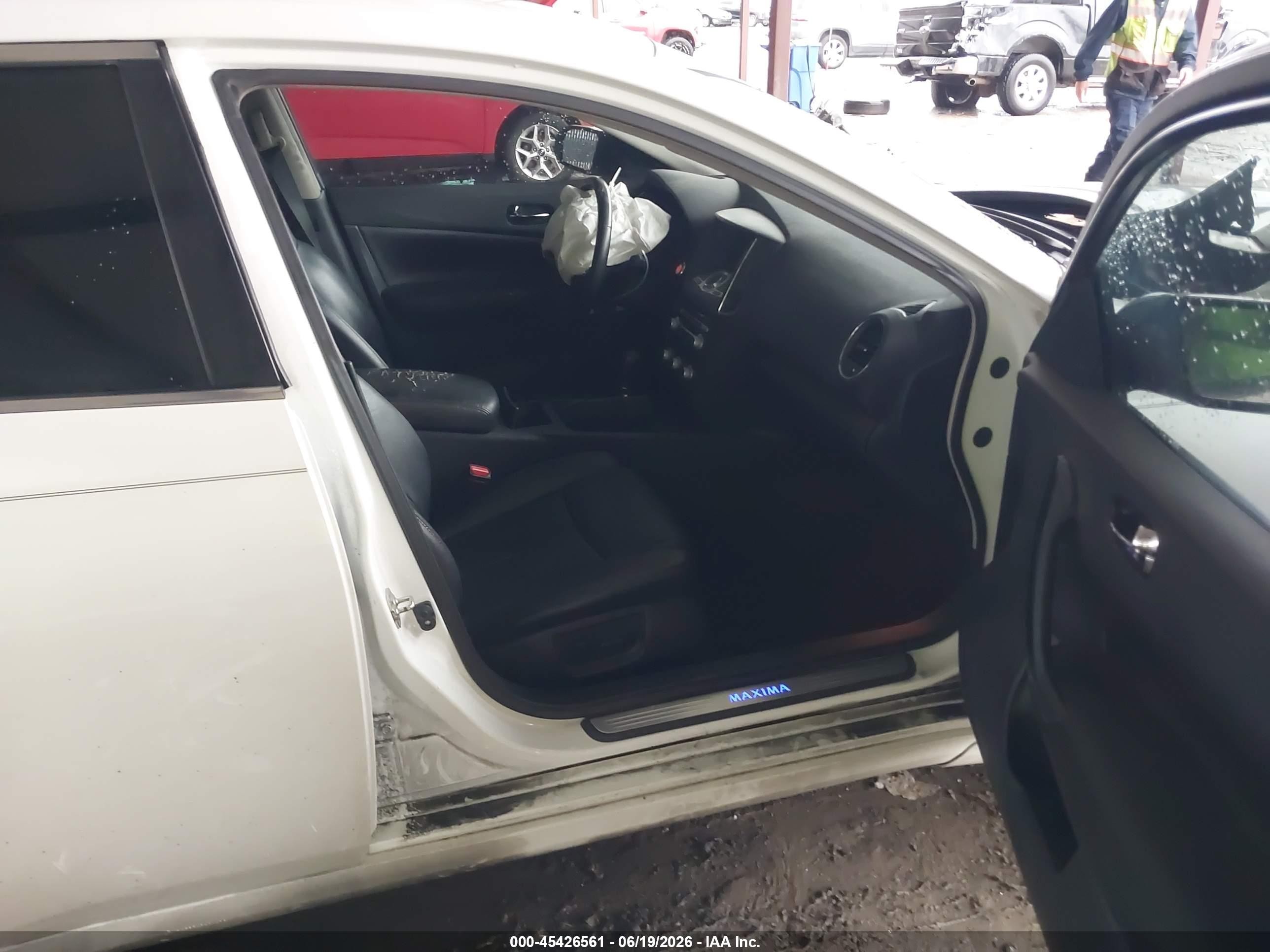 2013 Nissan Maxima 3.5 Sv White vin: 1N4AA5AP9DC821926