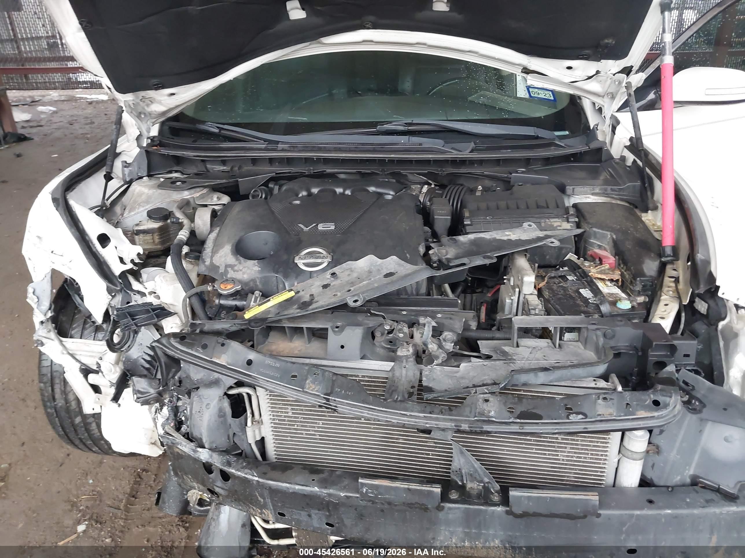 2013 Nissan Maxima 3.5 Sv White vin: 1N4AA5AP9DC821926