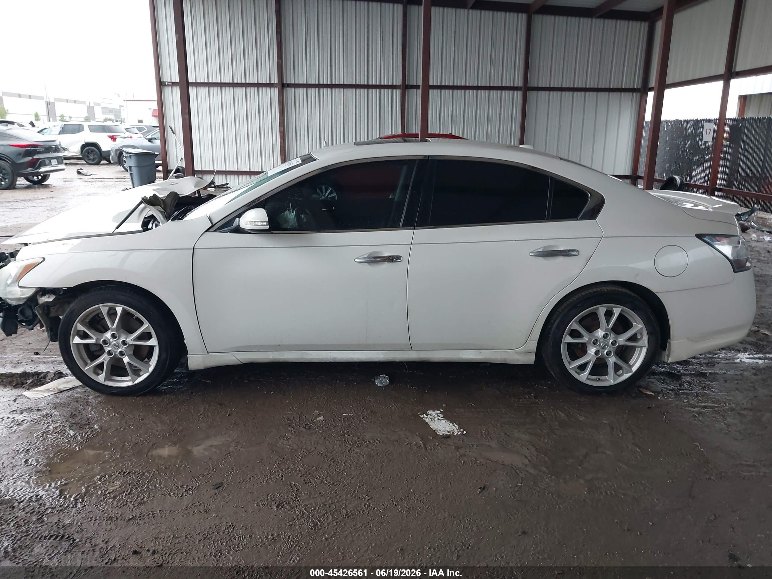 2013 Nissan Maxima 3.5 Sv White vin: 1N4AA5AP9DC821926
