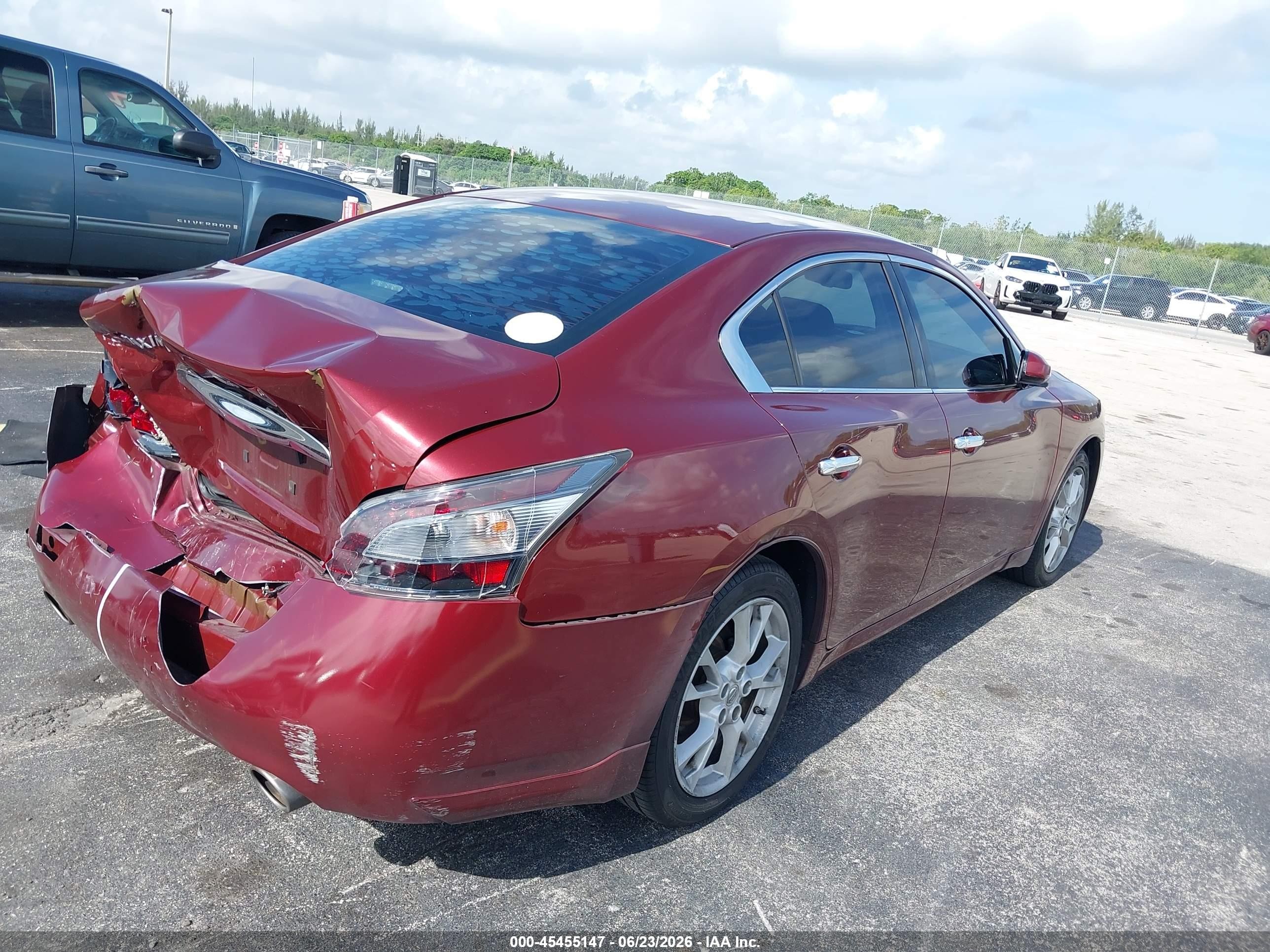 2013 Nissan Maxima 3.5 S Red vin: 1N4AA5AP9DC842338