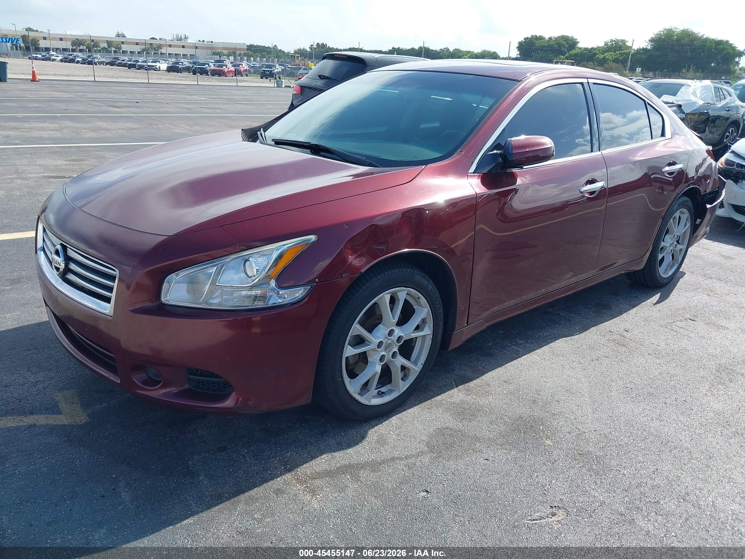 2013 Nissan Maxima 3.5 S Red vin: 1N4AA5AP9DC842338