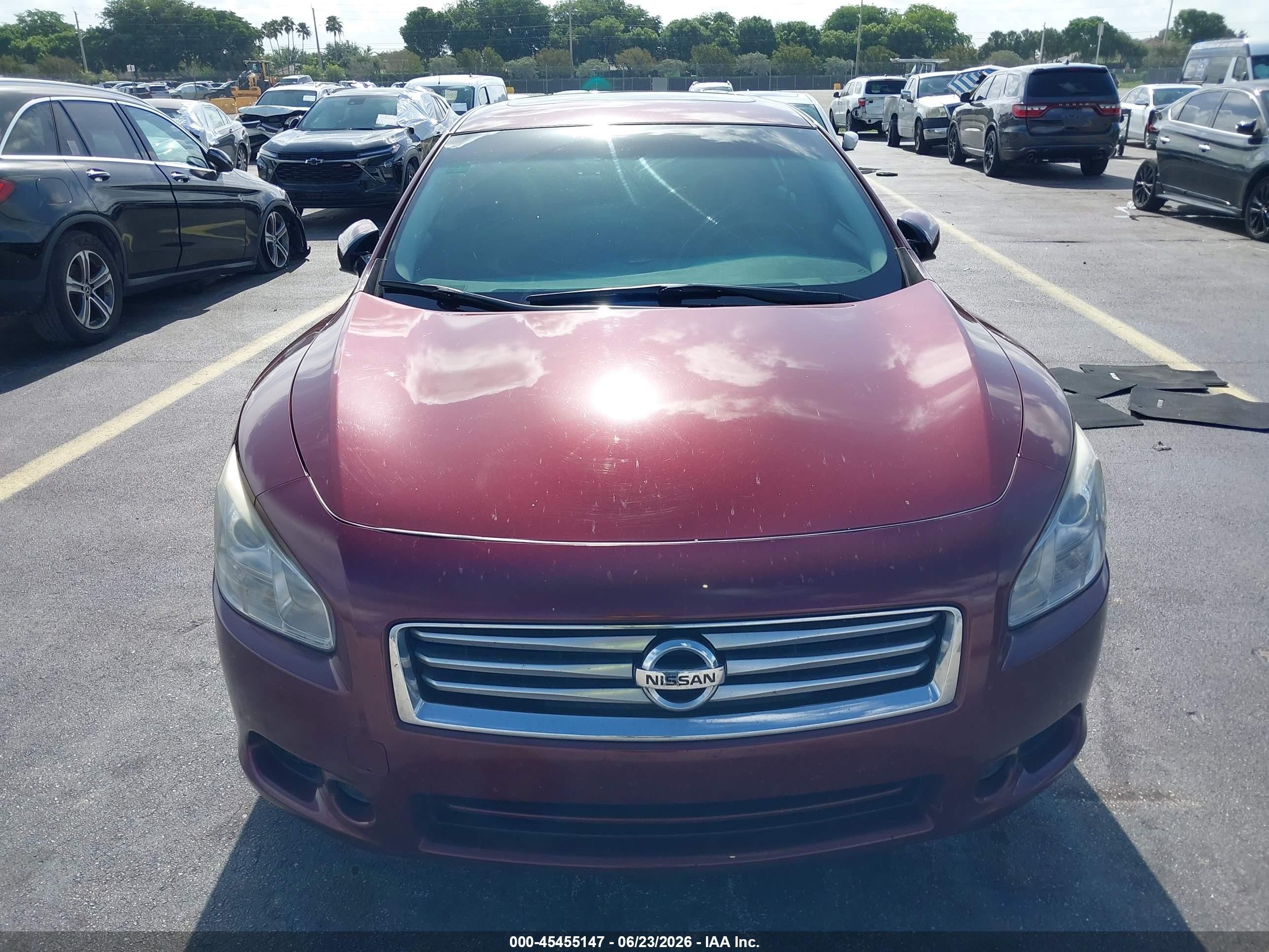 2013 Nissan Maxima 3.5 S Red vin: 1N4AA5AP9DC842338