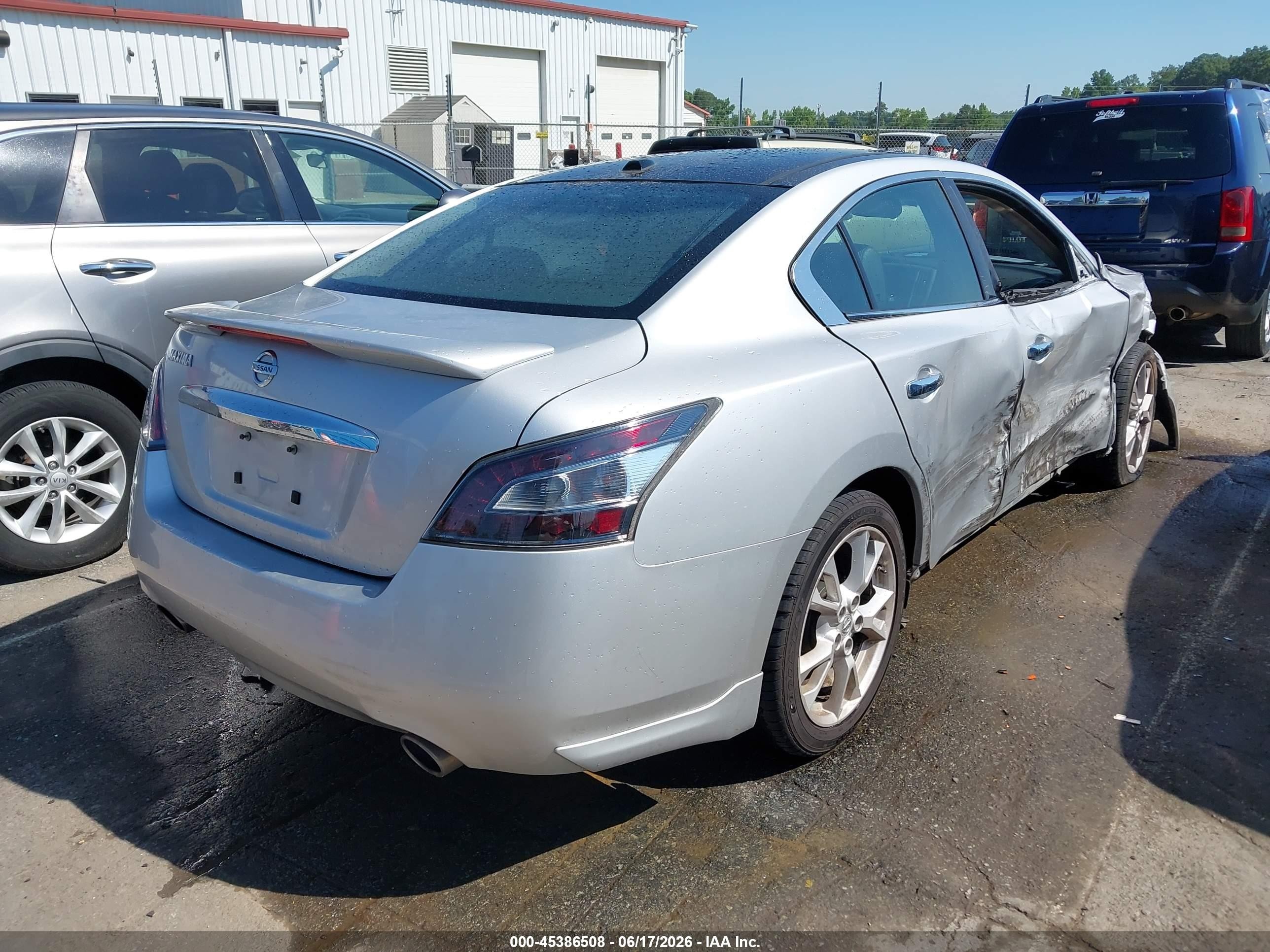 2013 Nissan Maxima 3.5 Sv Silver vin: 1N4AA5AP9DC844865