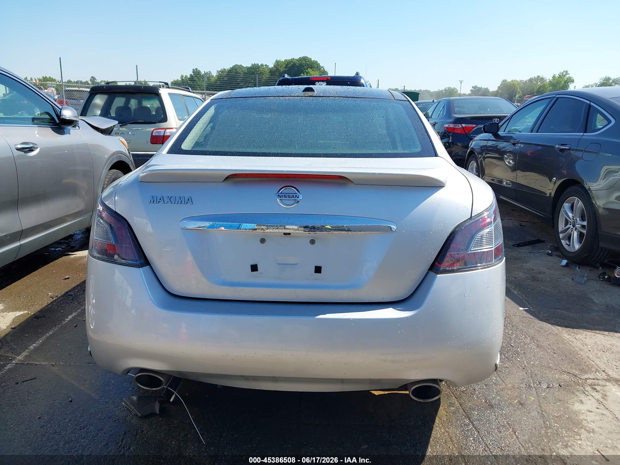 2013 Nissan Maxima 3.5 Sv Silver vin: 1N4AA5AP9DC844865