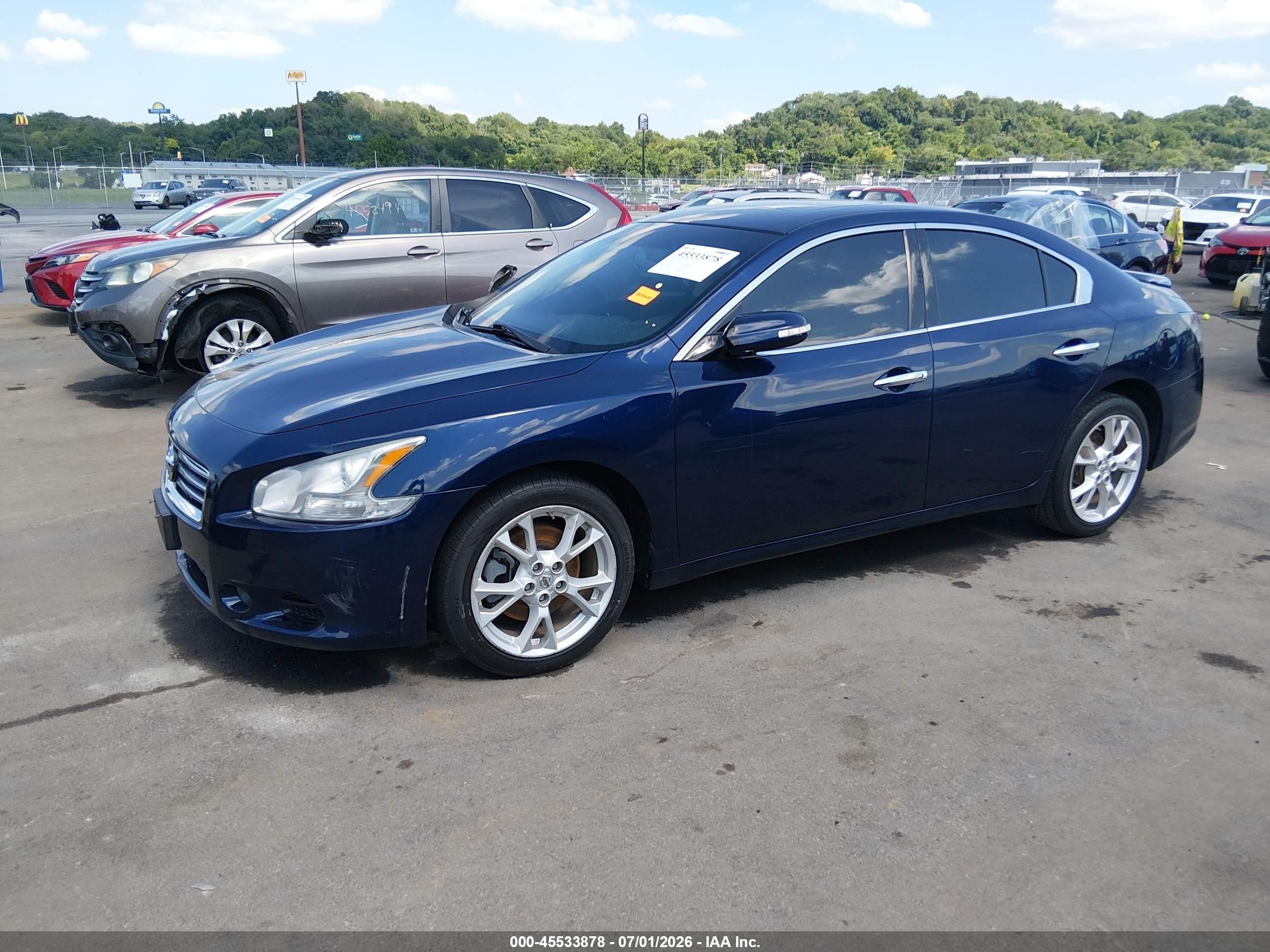 2014 Nissan Maxima 3.5 Sv Синий vin: 1N4AA5AP9EC430776