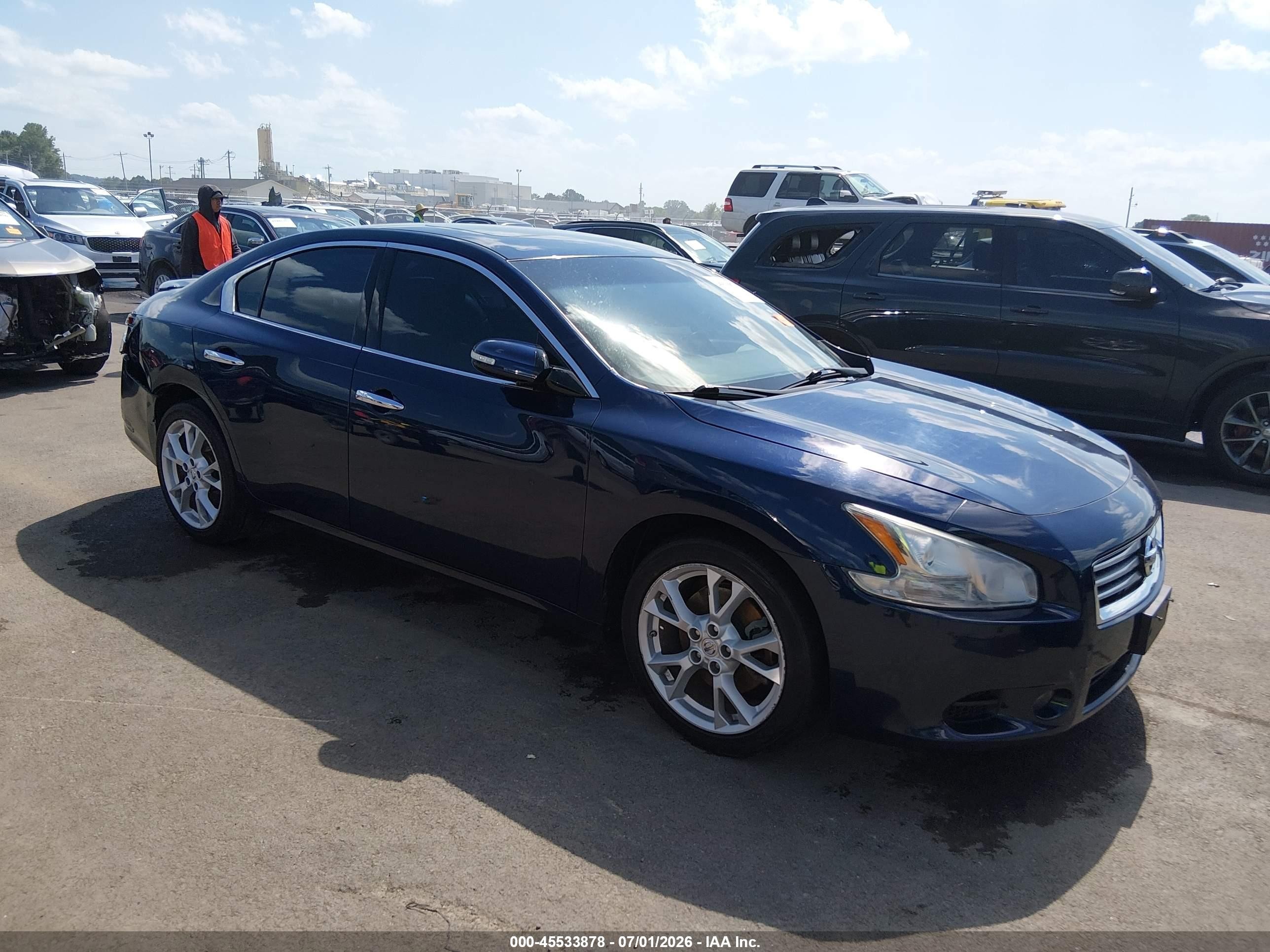 2014 Nissan Maxima 3.5 Sv Blue vin: 1N4AA5AP9EC430776