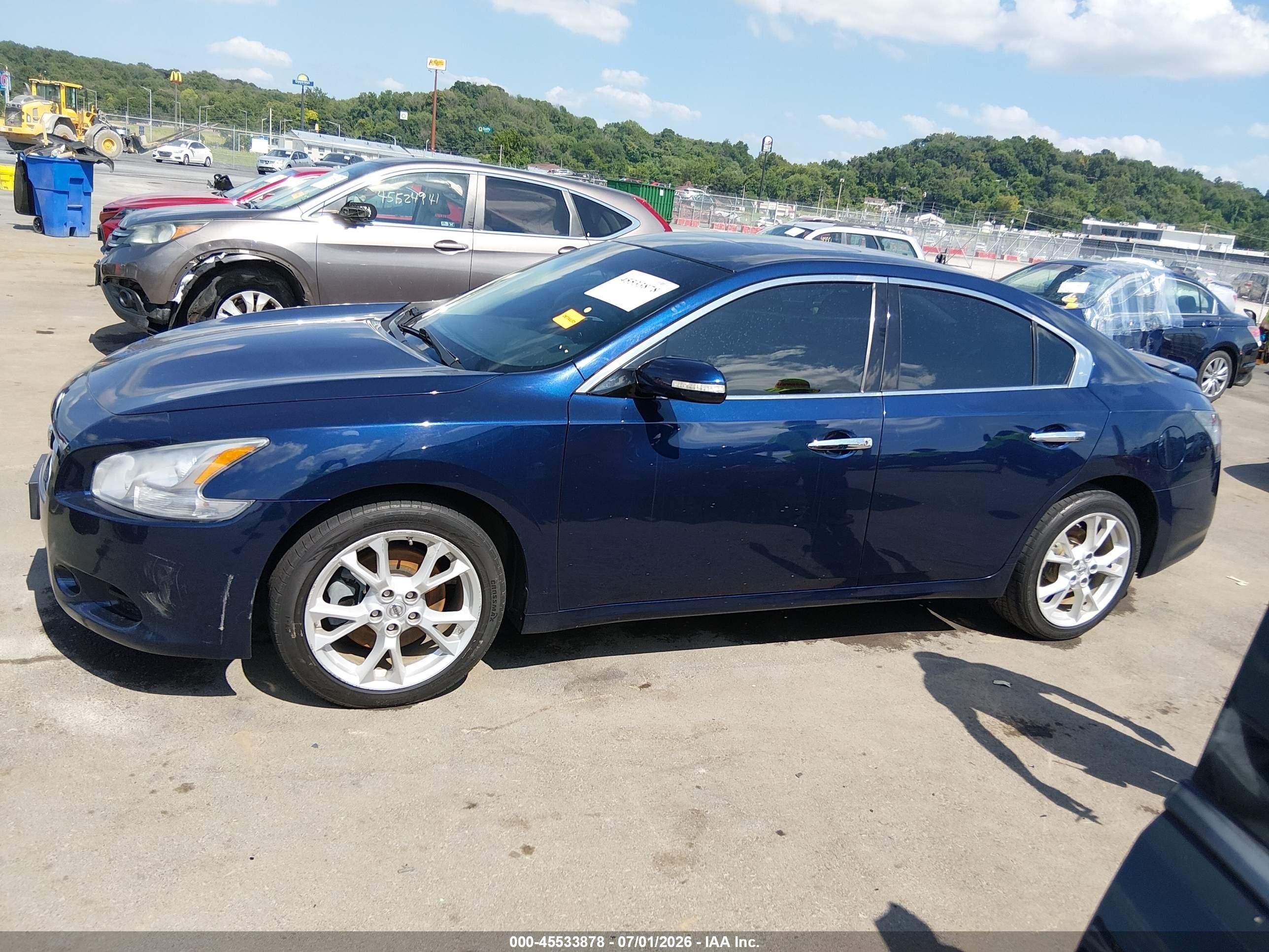 2014 Nissan Maxima 3.5 Sv Синий vin: 1N4AA5AP9EC430776