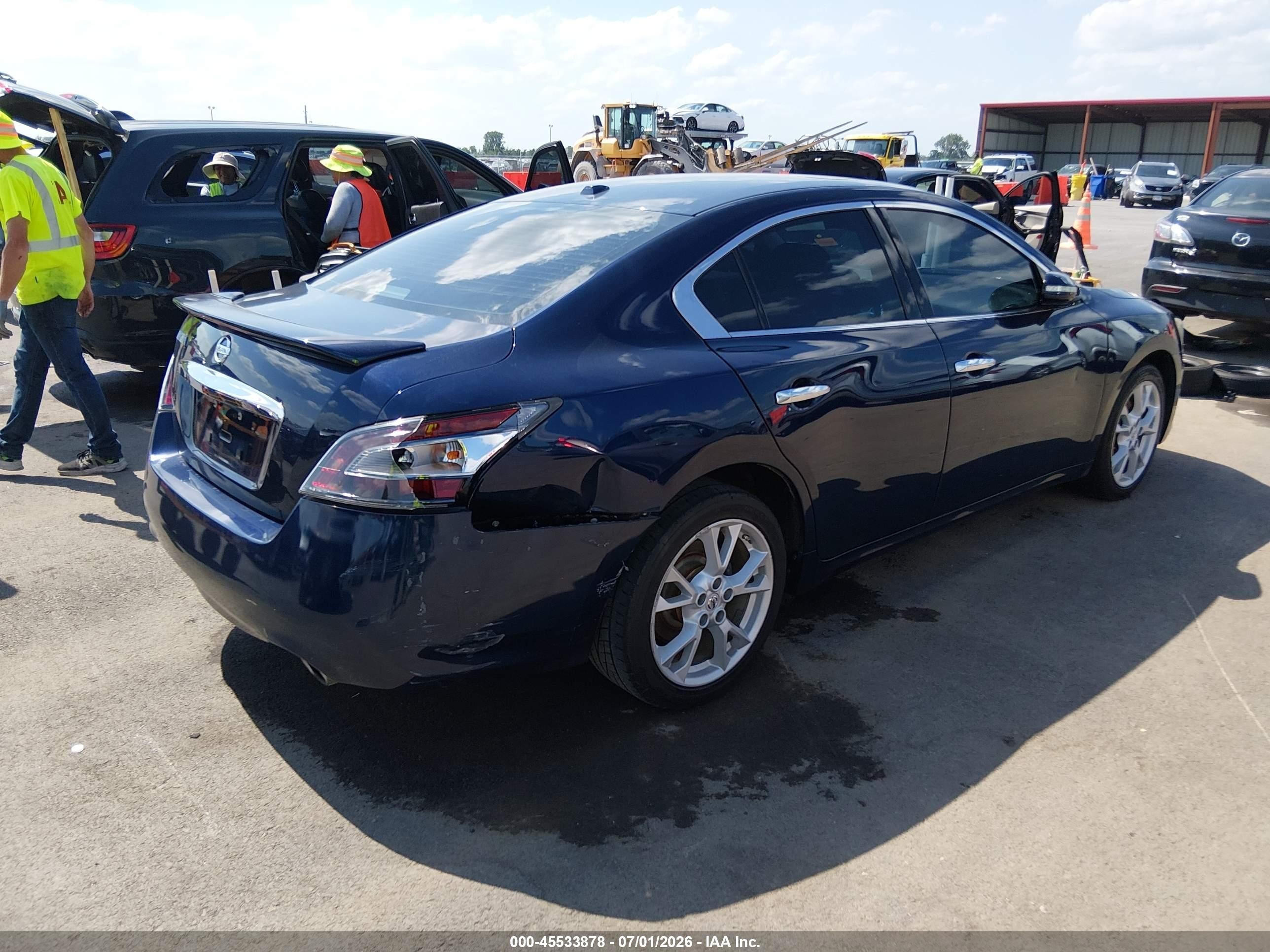 2014 Nissan Maxima 3.5 Sv Синий vin: 1N4AA5AP9EC430776