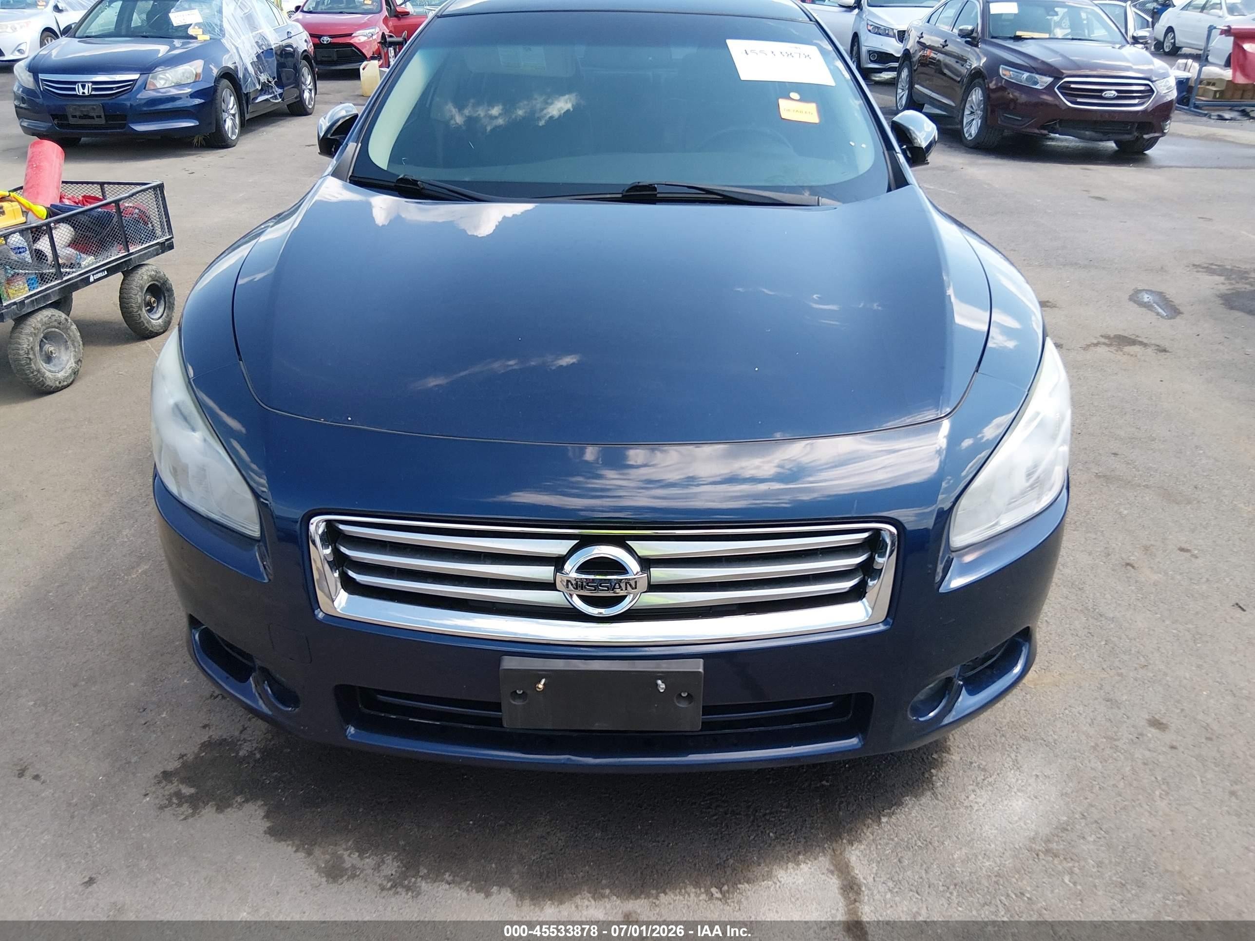 2014 Nissan Maxima 3.5 Sv Синий vin: 1N4AA5AP9EC430776