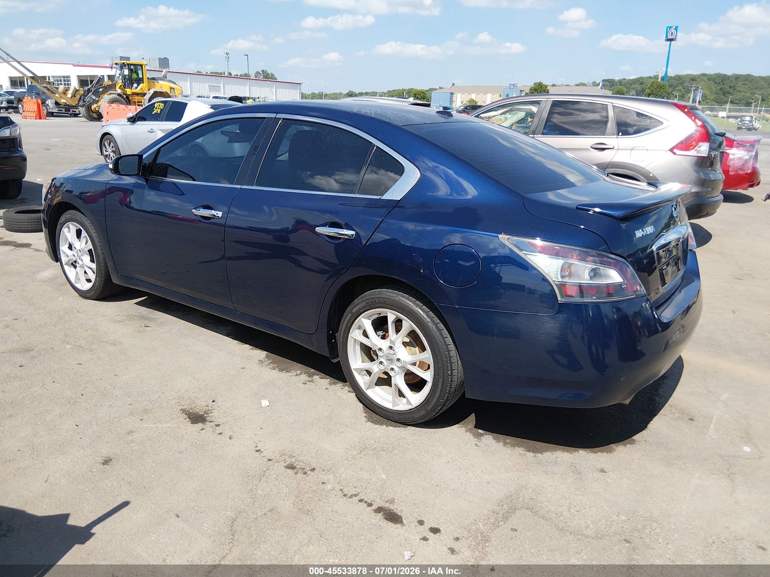 2014 Nissan Maxima 3.5 Sv Синий vin: 1N4AA5AP9EC430776
